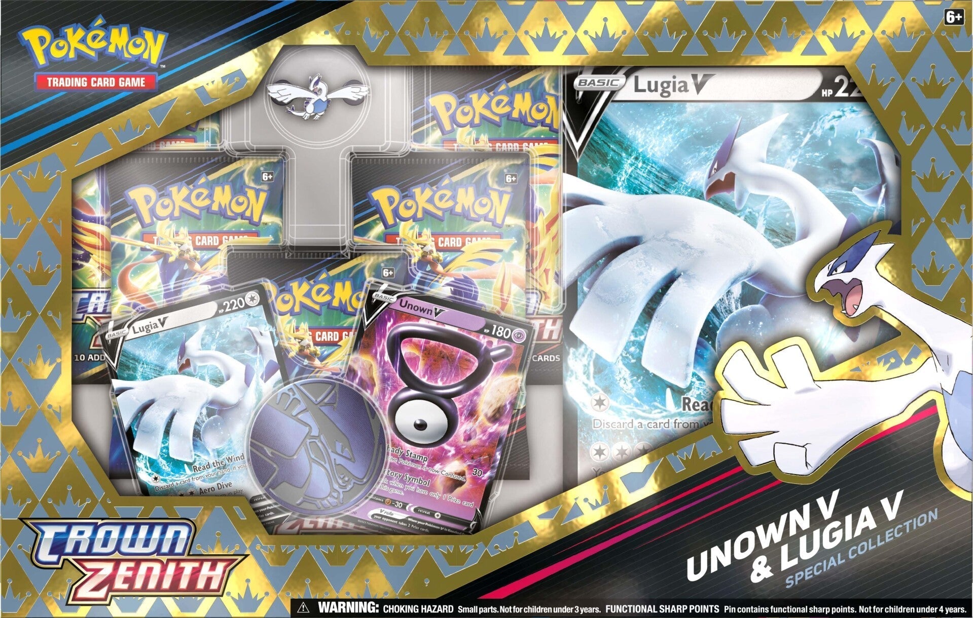 Pokemon TCG: Unown V & Lugia V Crown Zenith Box Set - Trading Card - New - CaveGamers