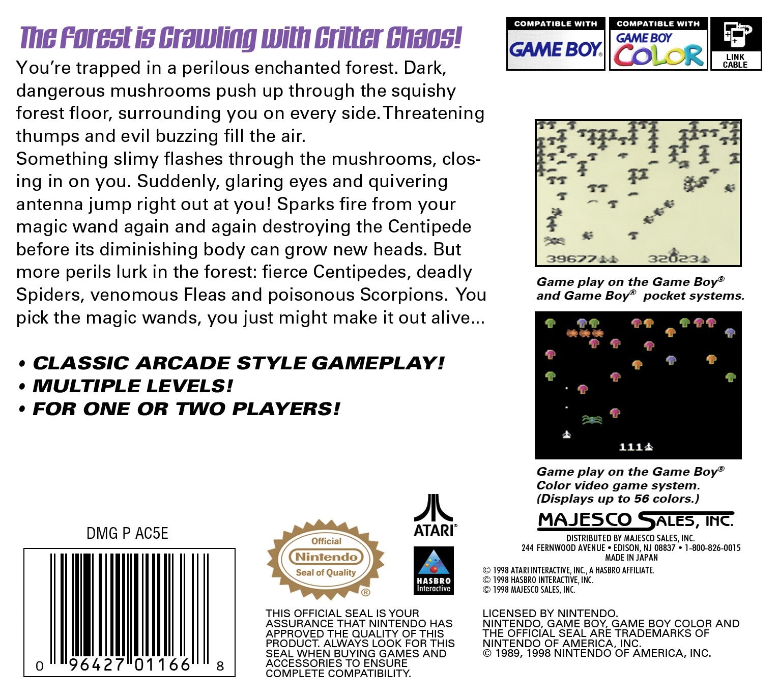Centipede Game Boy Color - Video Game - Used - CaveGamers - Image 2