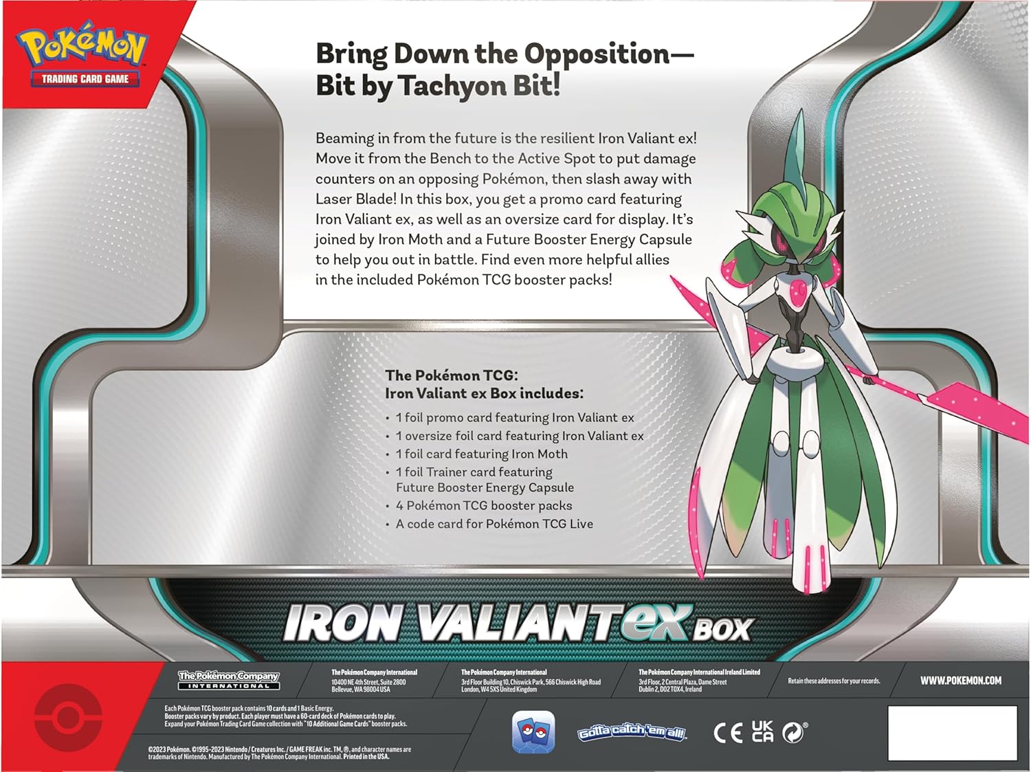 Pokemon TCG: Iron Valiant ex Box - Trading Card - New - CaveGamers - Image 2