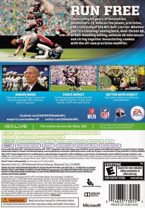 Madden NFL 25 Xbox 360 - Video Game - Used - CaveGamers - Image 2