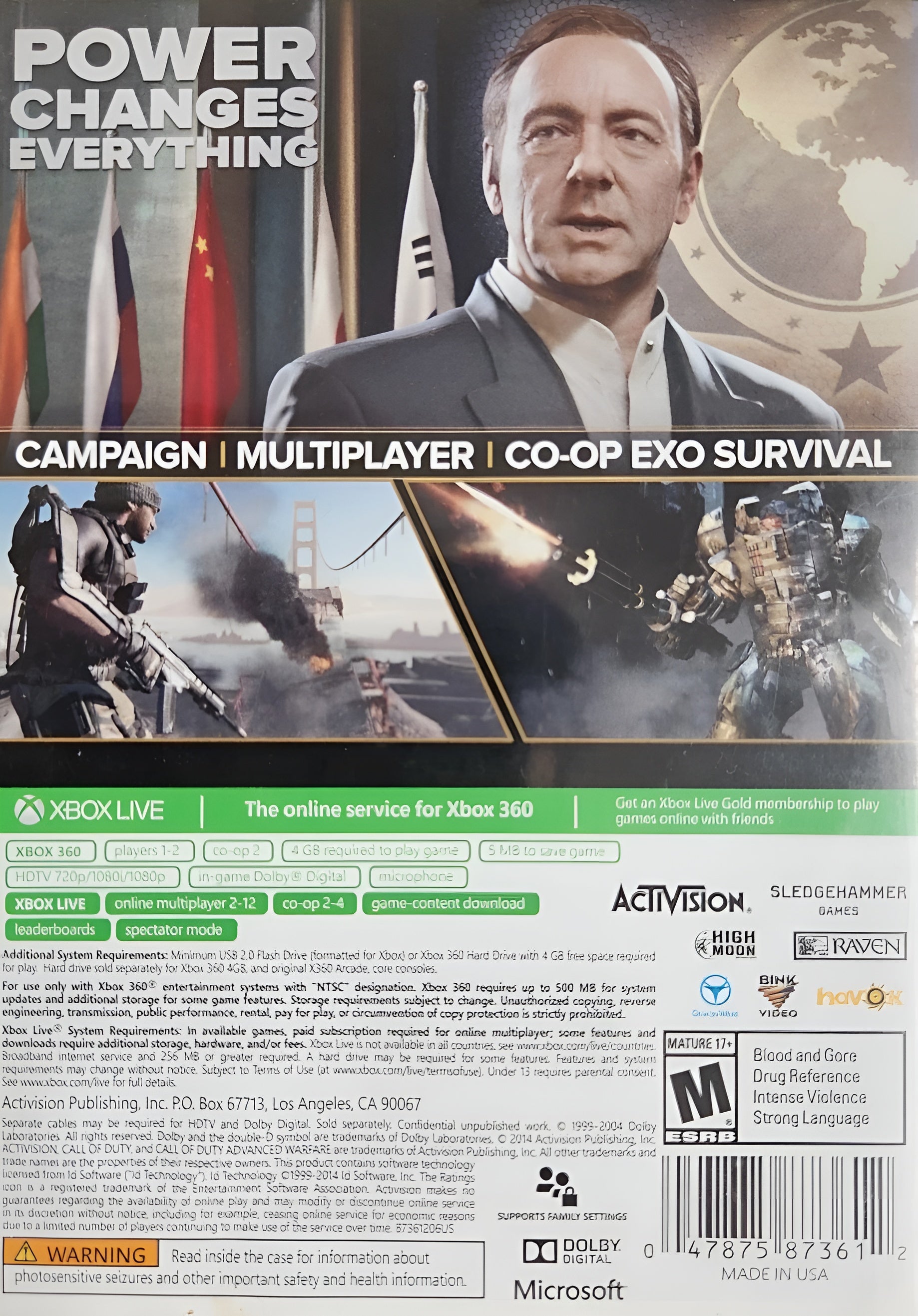 Call of Duty: Advanced Warfare [2 Discs] Xbox 360 - Video Game - Used - CaveGamers - Image 2