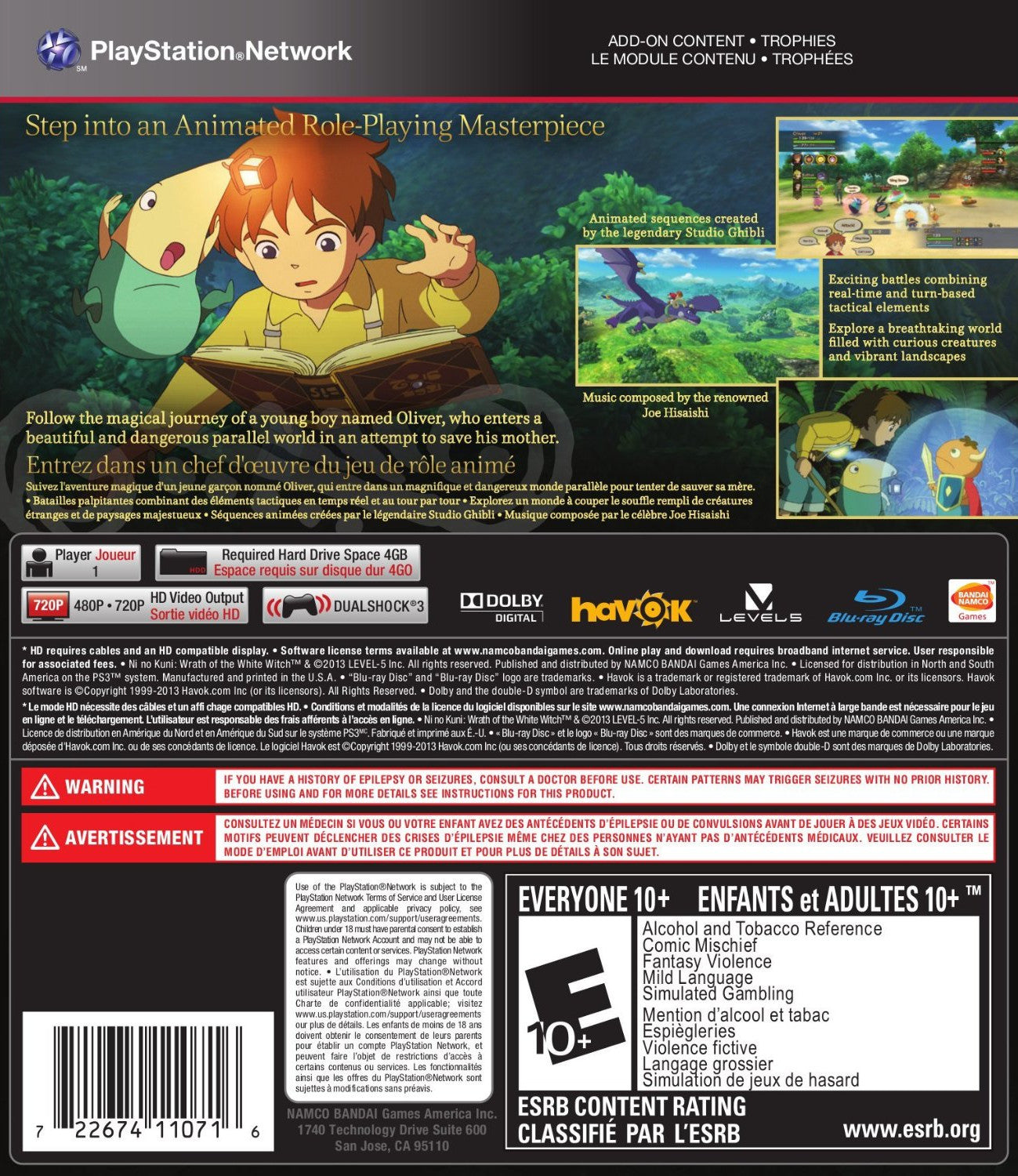 Ni No Kuni: Wrath of the White Witch PS3 - Video Game - Used - CaveGamers - Image 2