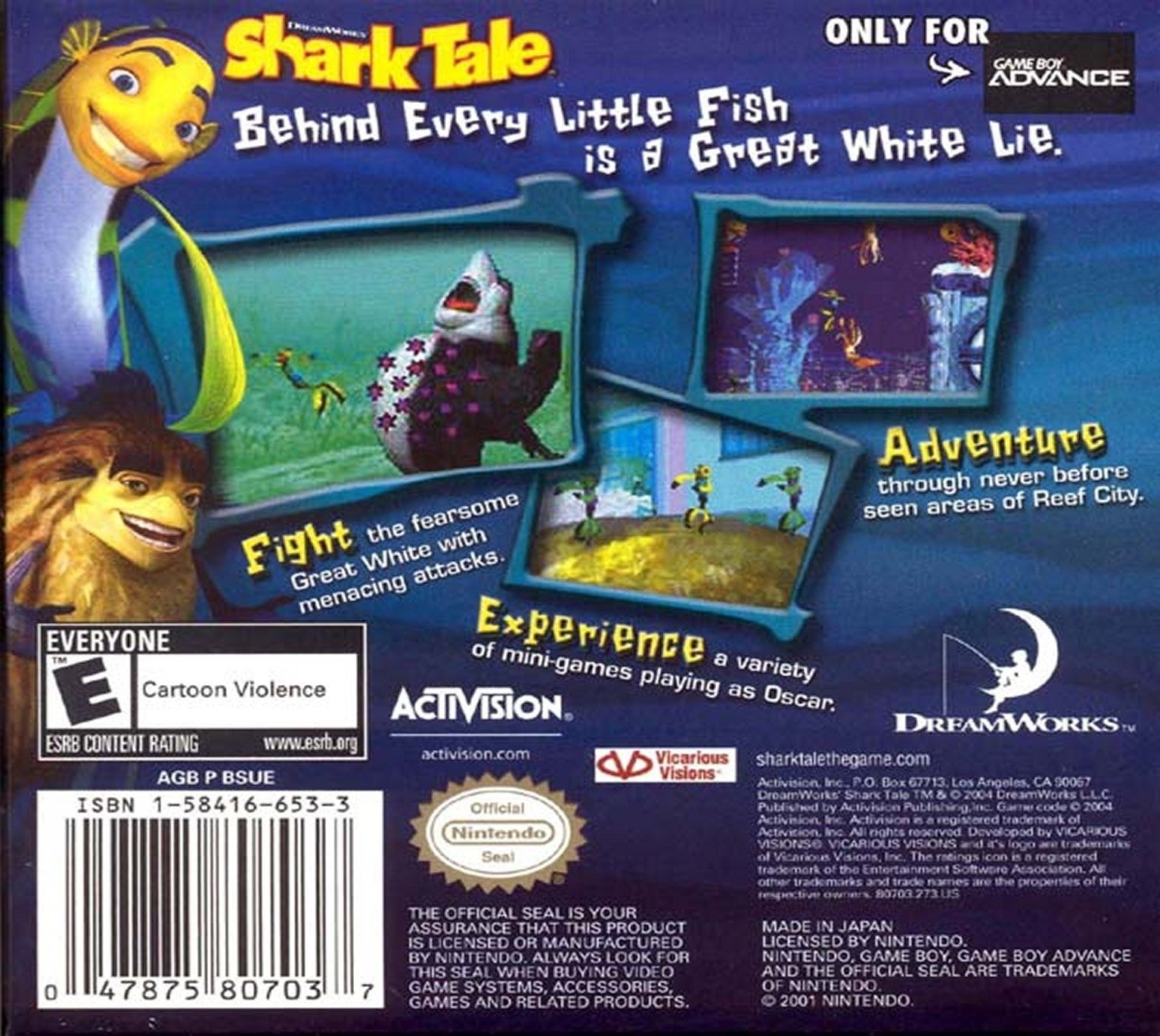 Shark Tale Game Boy Advance - Video Game - Used - CaveGamers - Image 2