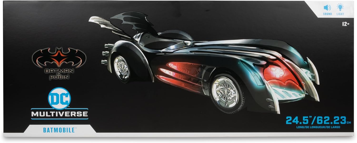 McFarlane DC Multiverse Batman & Robin Batmobile 24.5" Vehicle with Lights and Sound Vehicles - Toys - New - CaveGamers - Image 2