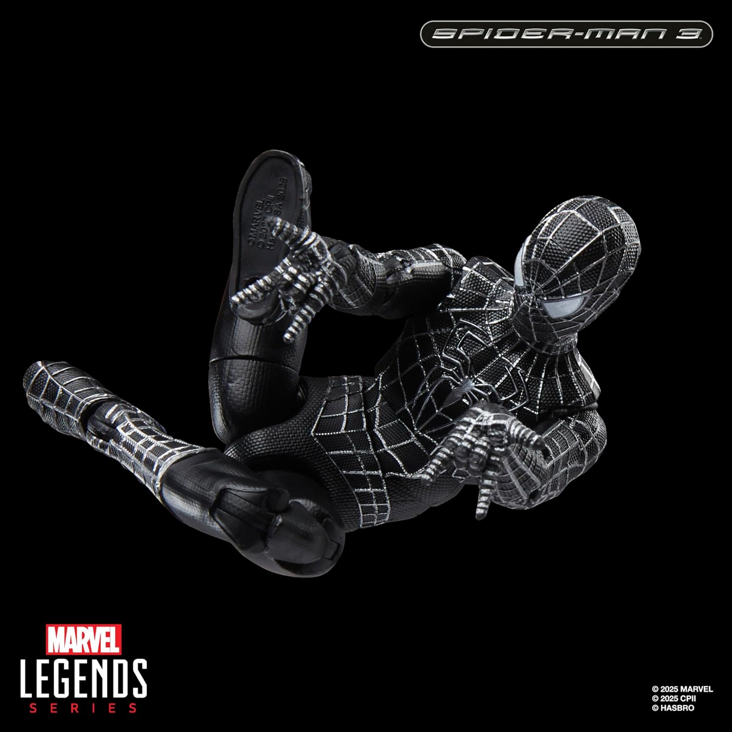 Spider-Man Marvel Legends Series Spider-Man 3 Symbiote Suit 6" Action Figure