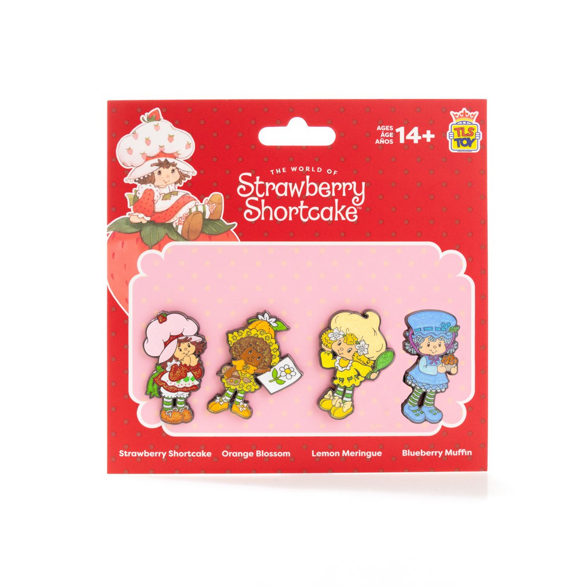 Strawberry Shortcake Glitter Metal Pin 4-Pack - Misc - New - CaveGamers - Image 2