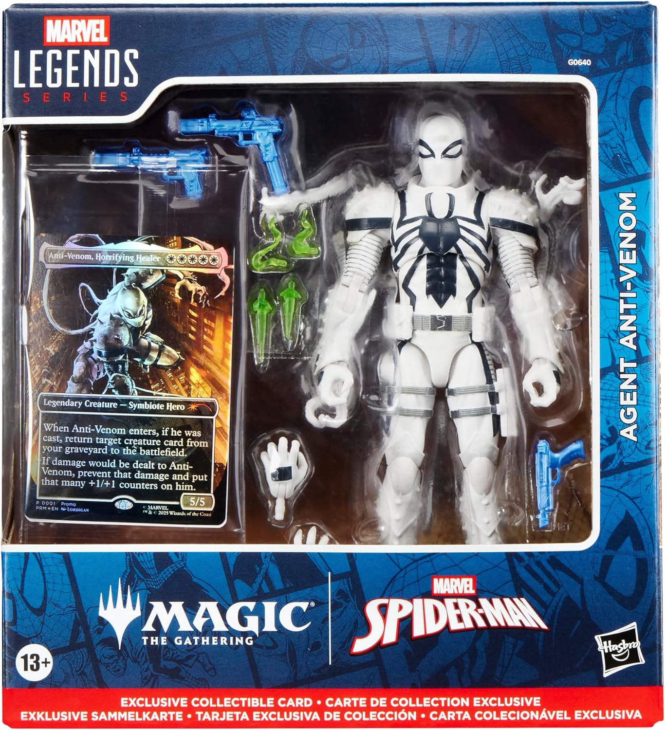 Marvel Legends Series Spider-Man Agent Anti-Venom Action Figure & Magic The Gathering Card