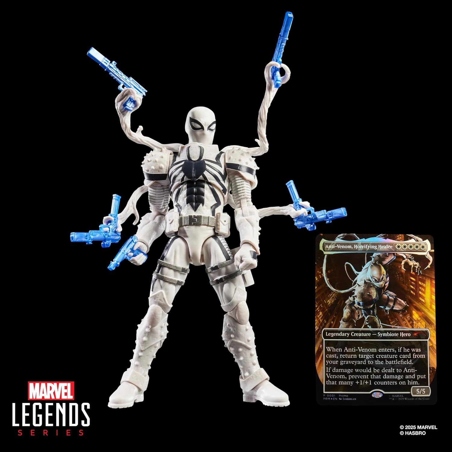 Marvel Legends Series Spider-Man Agent Anti-Venom Action Figure & Magic The Gathering Card