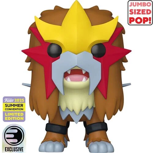 Funko Pop! Pokemon Entei Jumbo 10" 2025 Convention Exclusive Vinyl Figure - Toys - New - CaveGamers - Image 2