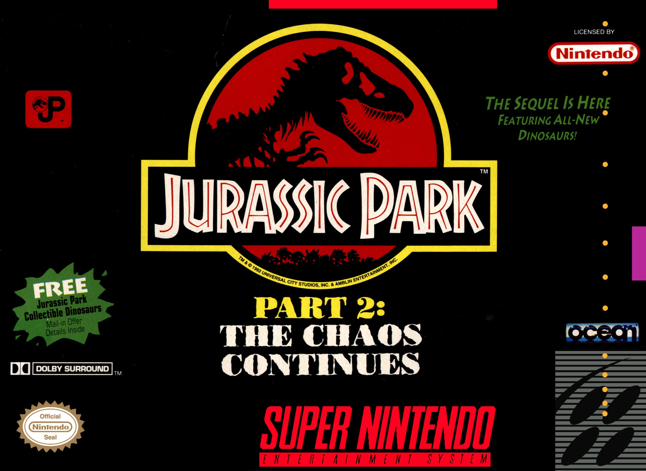 Jurassic Park Part 2: The Chaos Continues SNES - Video Game - Used - CaveGamers