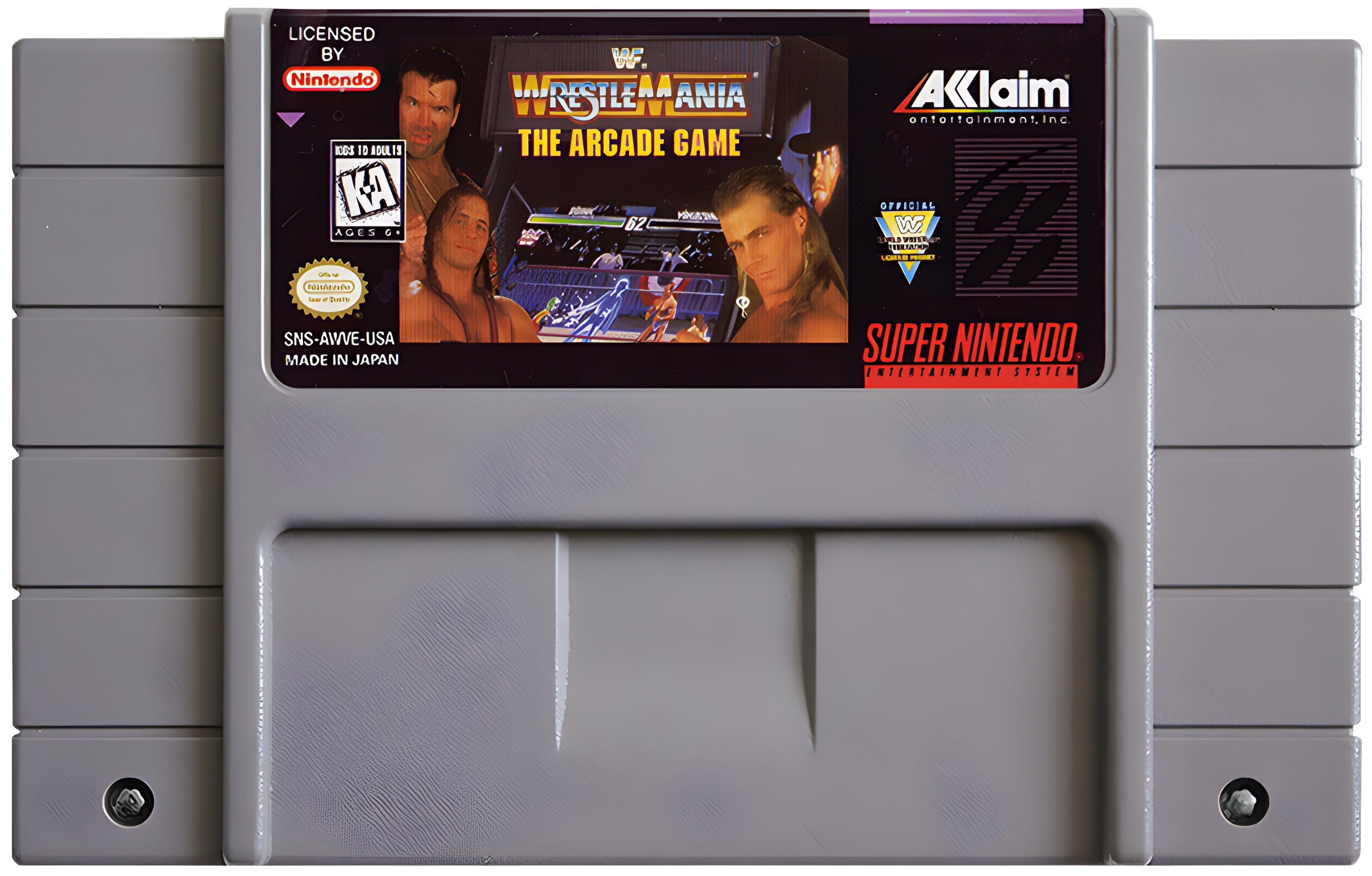 WWF Wrestlemania: The Arcade Game SNES - Video Game - Used - CaveGamers - Image 3