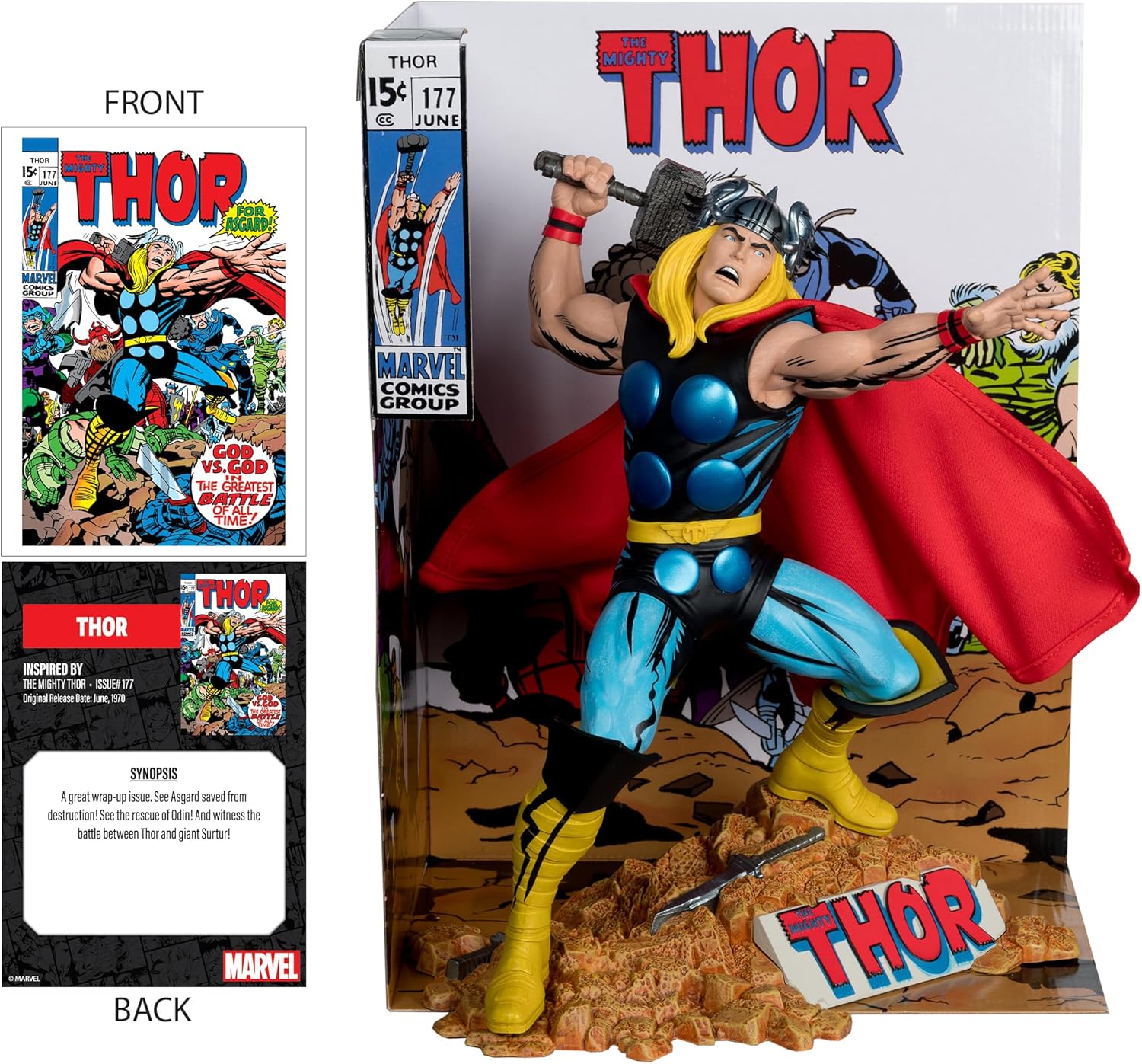 Diorama 1:6 Scale Thor The Mighty Thor Vol.1 #177 Action Figure Action Figures - Toys - New - CaveGamers - Image 3