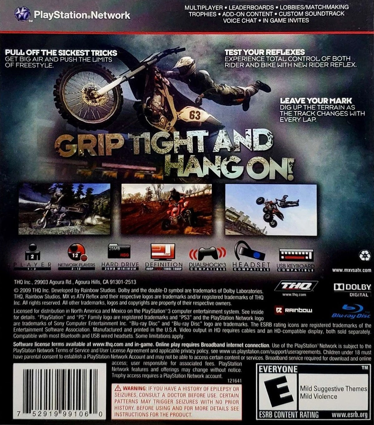 Reflex: MX Vs ATV PS3 - Video Game - Used - CaveGamers - Image 2