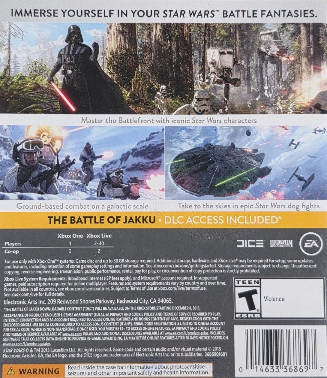 Star Wars: Battlefront Xbox One - Video Game - Used - CaveGamers - Image 2