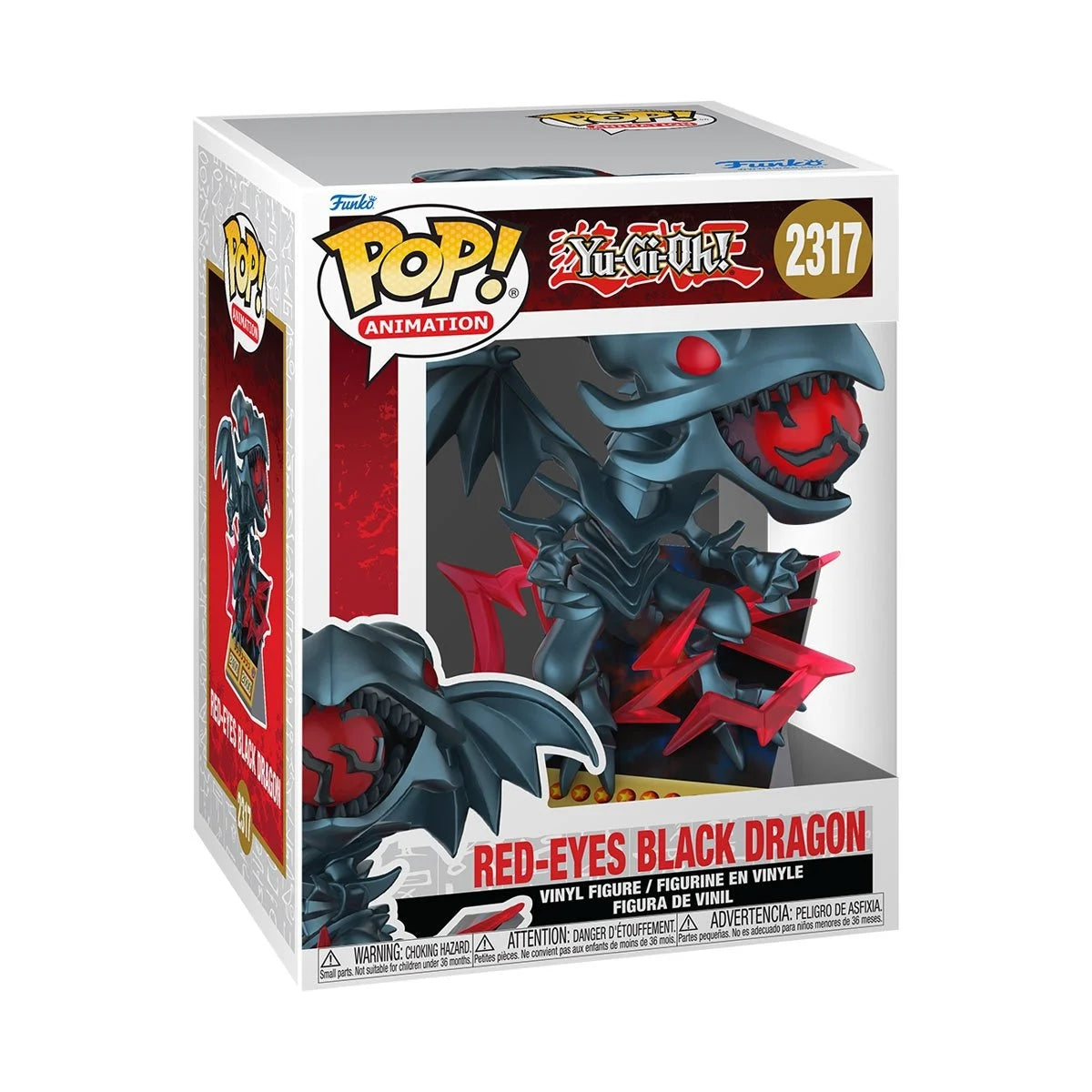 Funko Pop! Yu-Gi-Oh Red-Eyes Black Dragon Card Premium Figure - Toys - New - CaveGamers