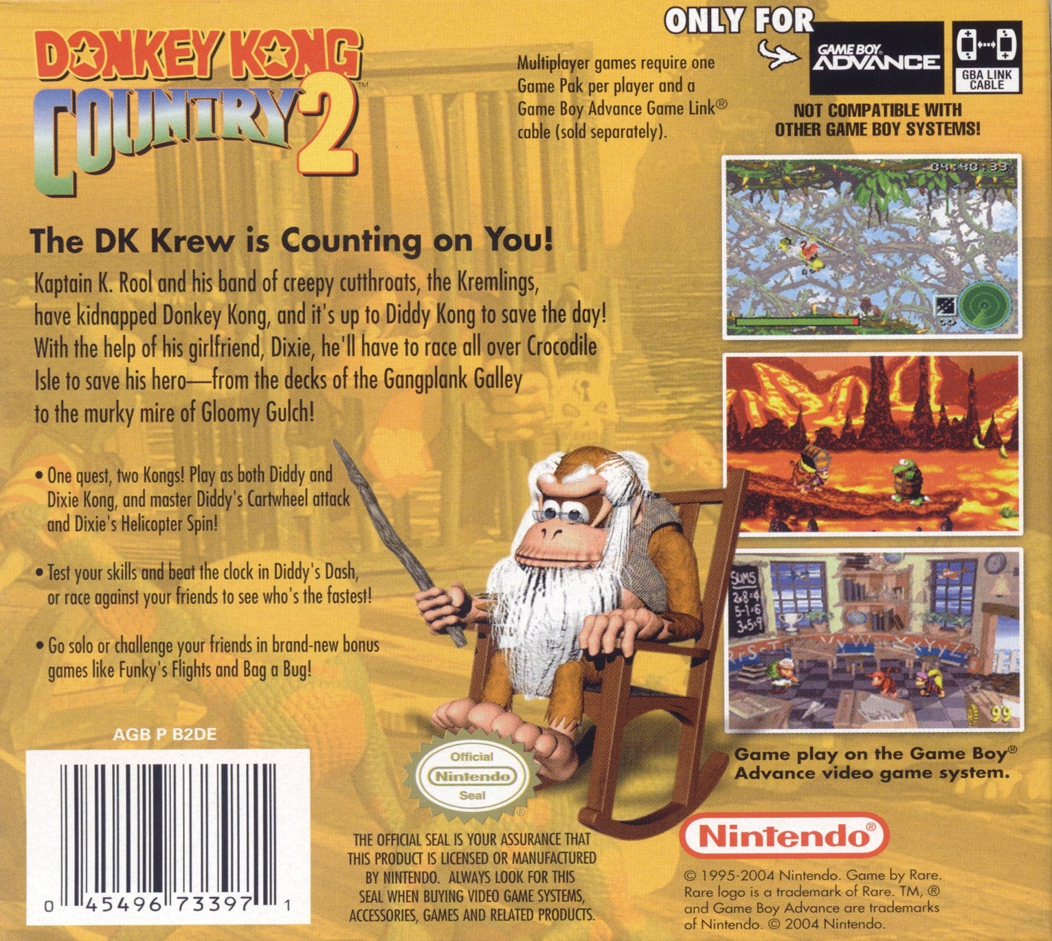 Donkey Kong Country 2 Game Boy Advance - Video Game - Used - CaveGamers - Image 2