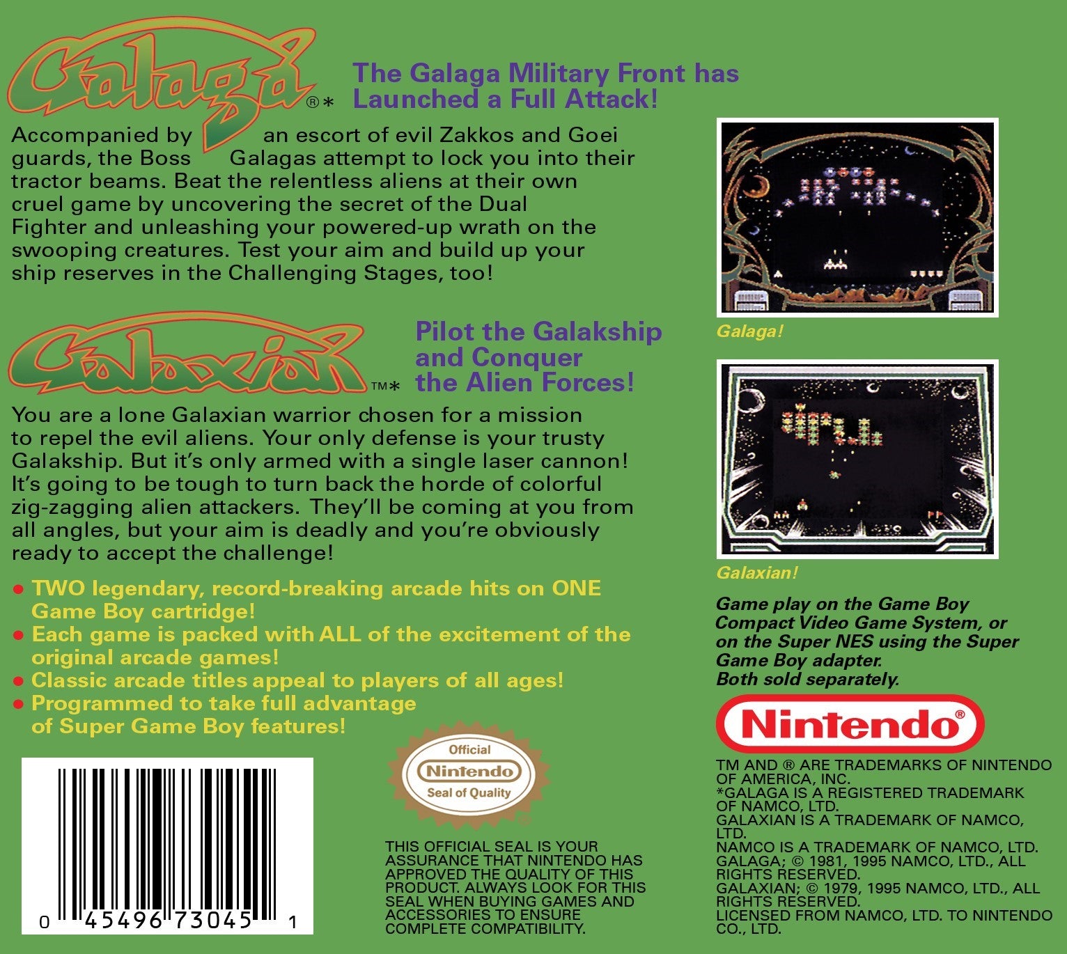 Arcade Classic 3: Galaga / Galaxian Game Boy - Video Game - Used - CaveGamers - Image 2