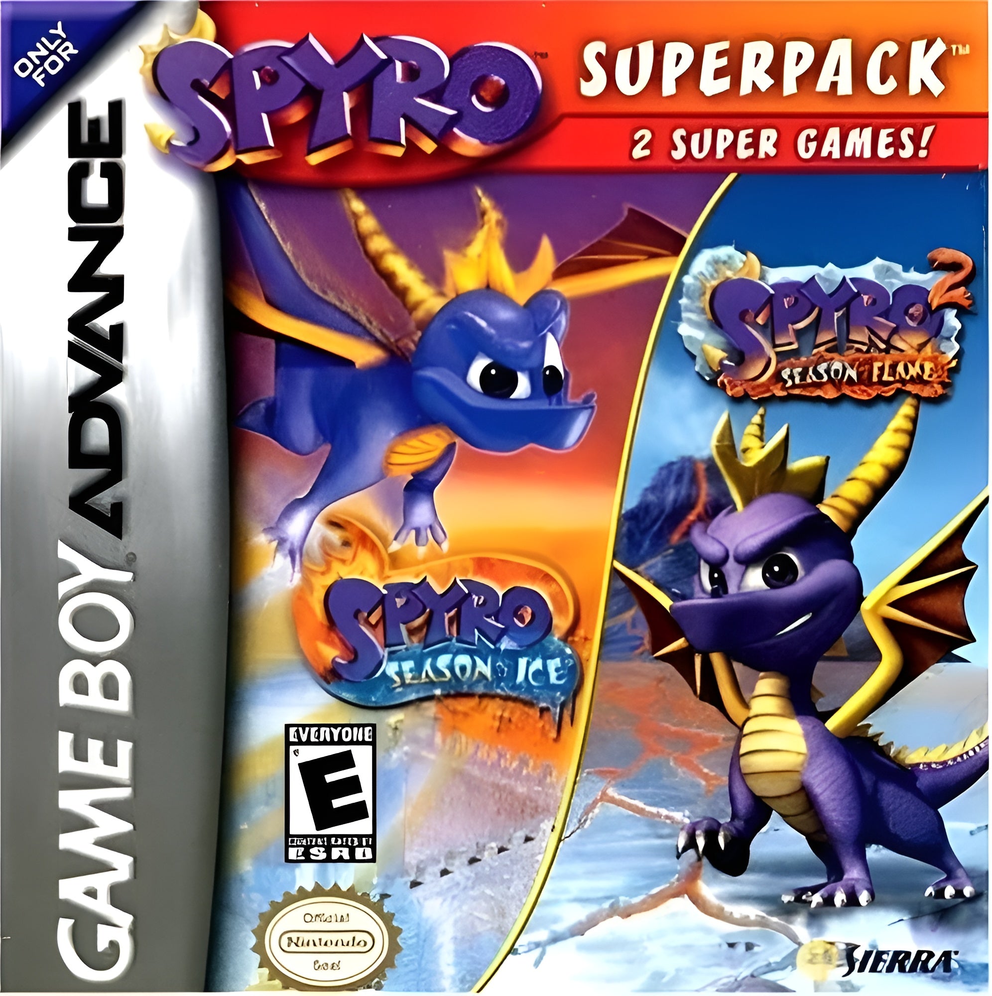 Spyro Superpack: Season of Ice & Season of Flame Game Boy Advance - Video Game - Used - CaveGamers