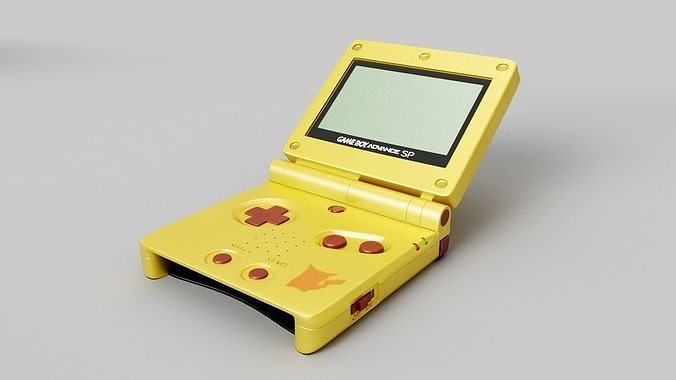 Game Boy Advance SP - Pikachu Toys 'R Us Edition AGS-101 Brighter Screen