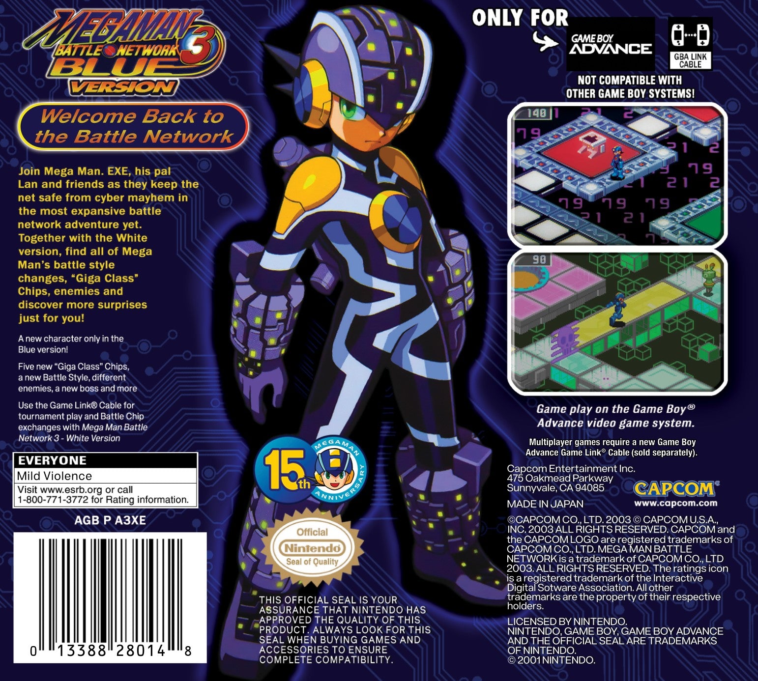 Mega Man: Battle Network 3 - Blue Version Game Boy Advance - Video Game - Used - CaveGamers - Image 2