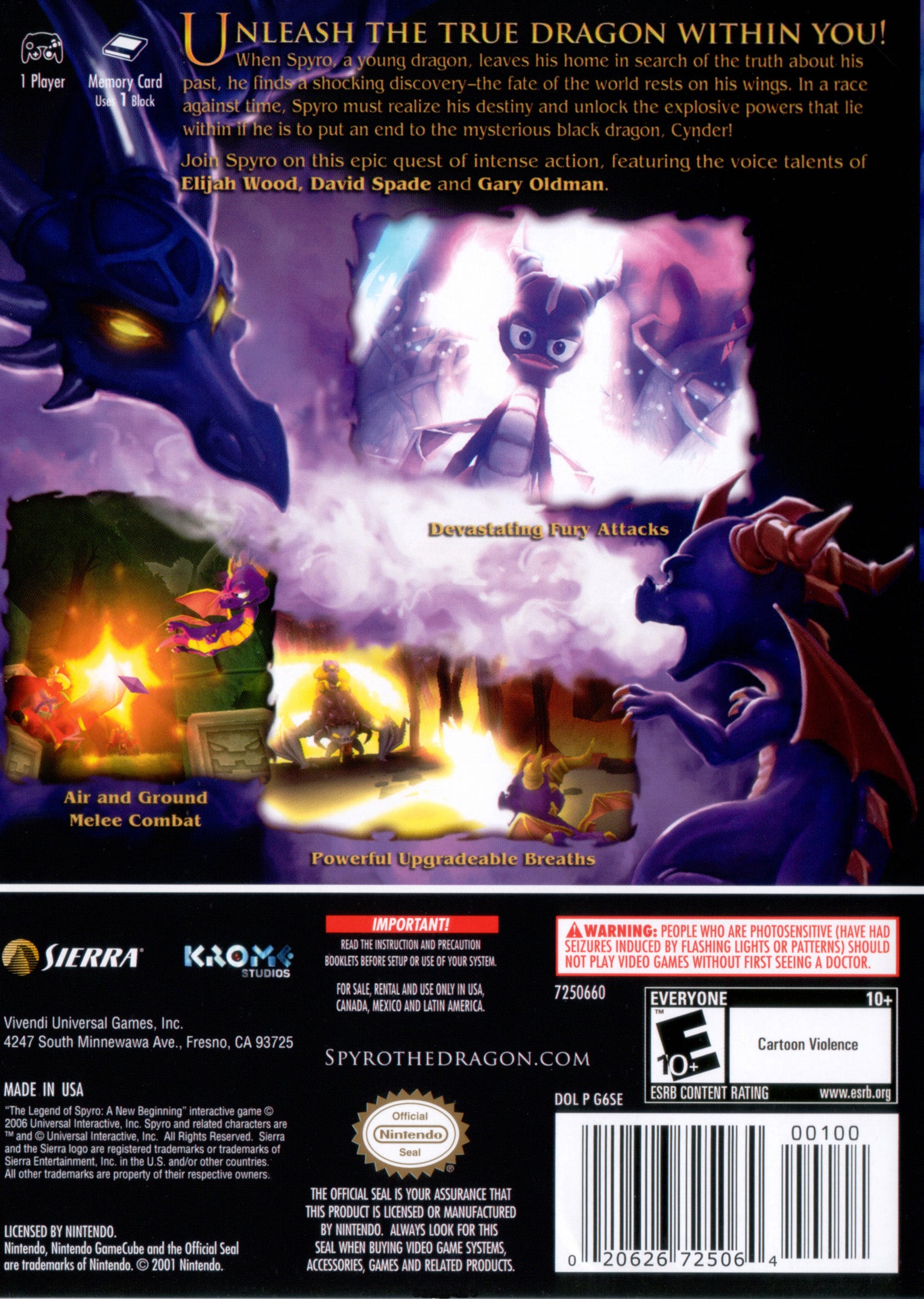 The Legend of Spyro: A New Beginning GameCube - Video Game - Used - CaveGamers - Image 2