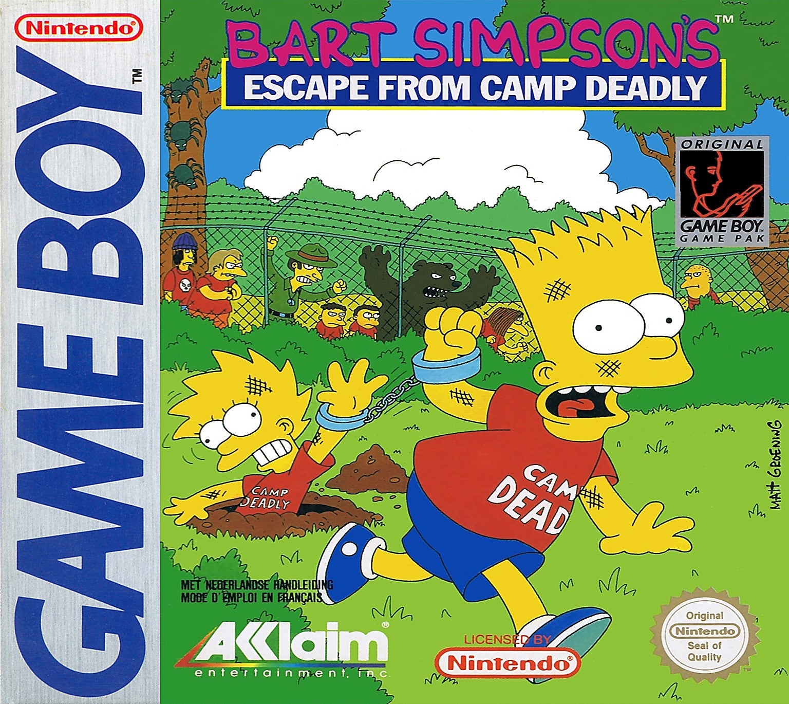 Bart Simpsons Escape from Camp Deadly Game Boy - Video Game - Used - CaveGamers