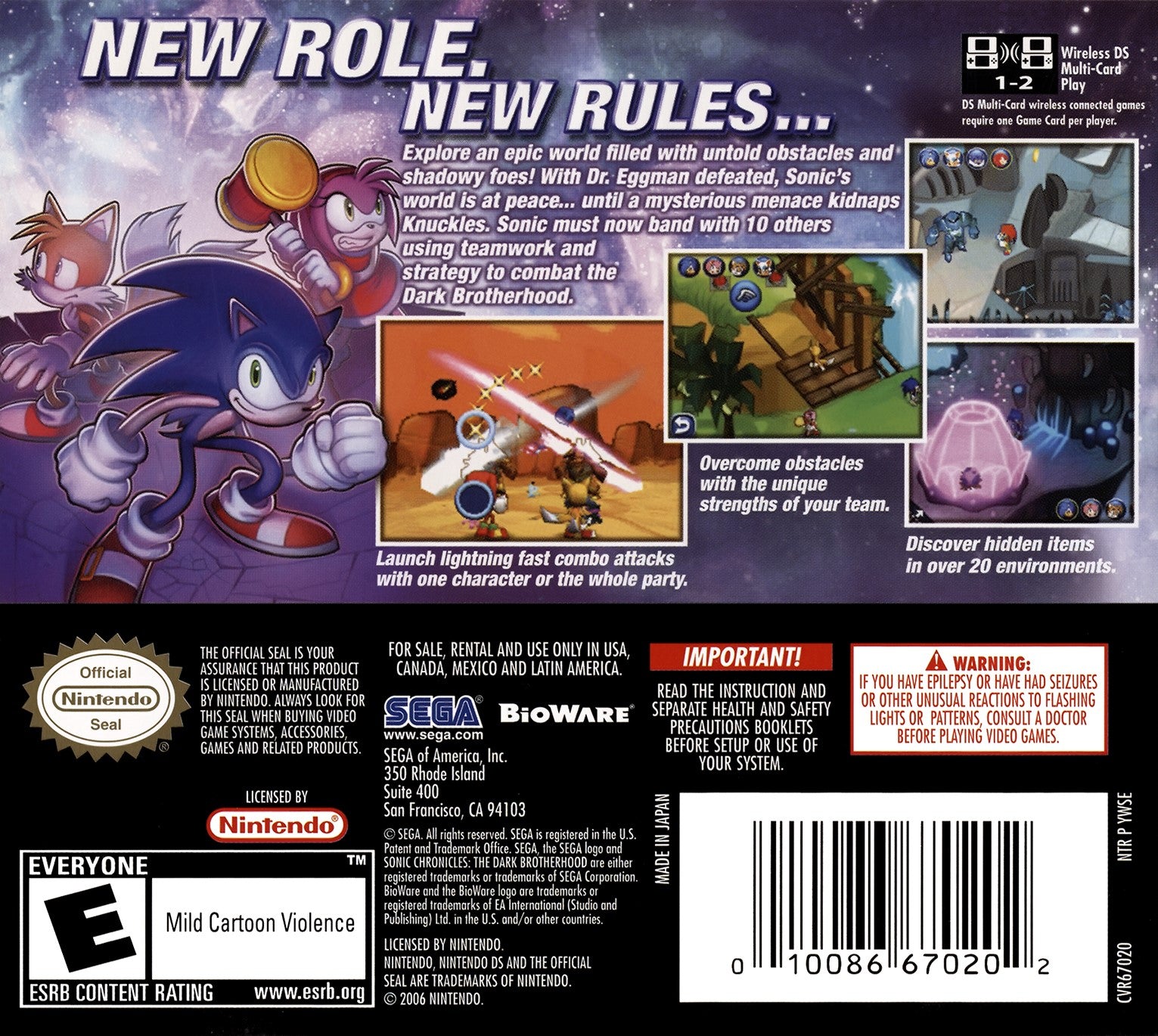 Sonic Chronicles: The Dark Brotherhood DS - Video Game - Used - CaveGamers - Image 2