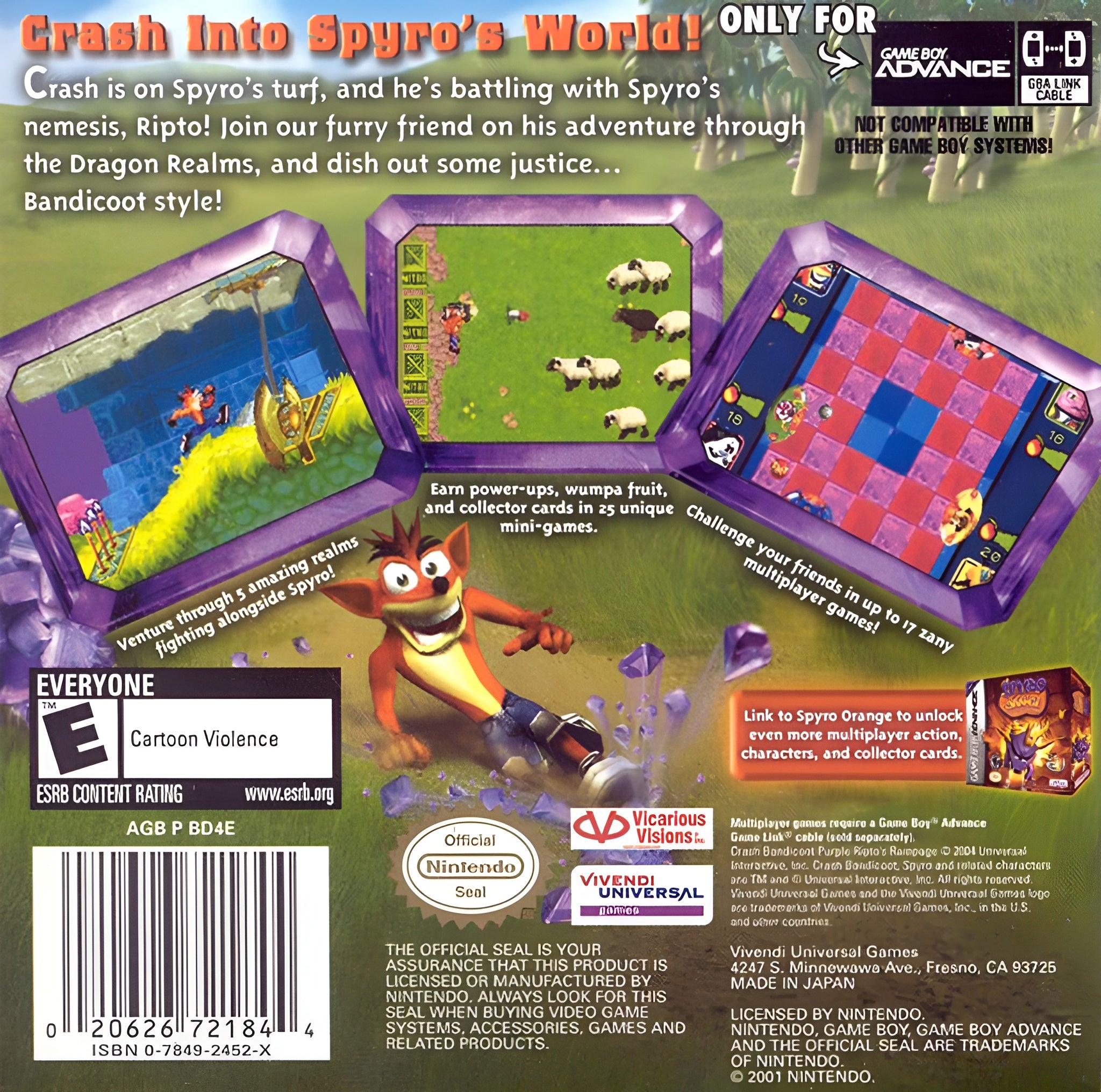 Crash Bandicoot Purple Game Boy Advance - Video Game - Used - CaveGamers - Image 2