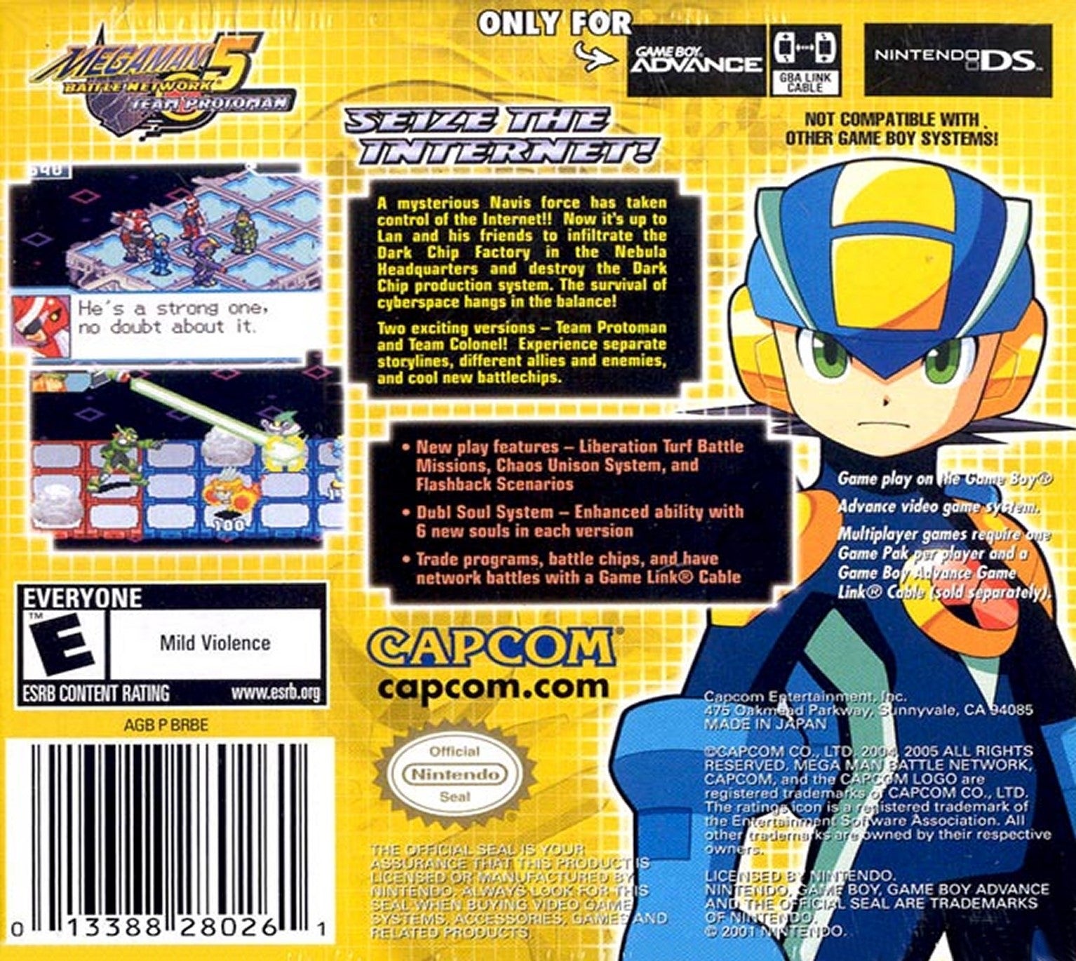Mega Man Battle Network 5: Team Protoman Game Boy Advance - Video Game - Used - CaveGamers - Image 2