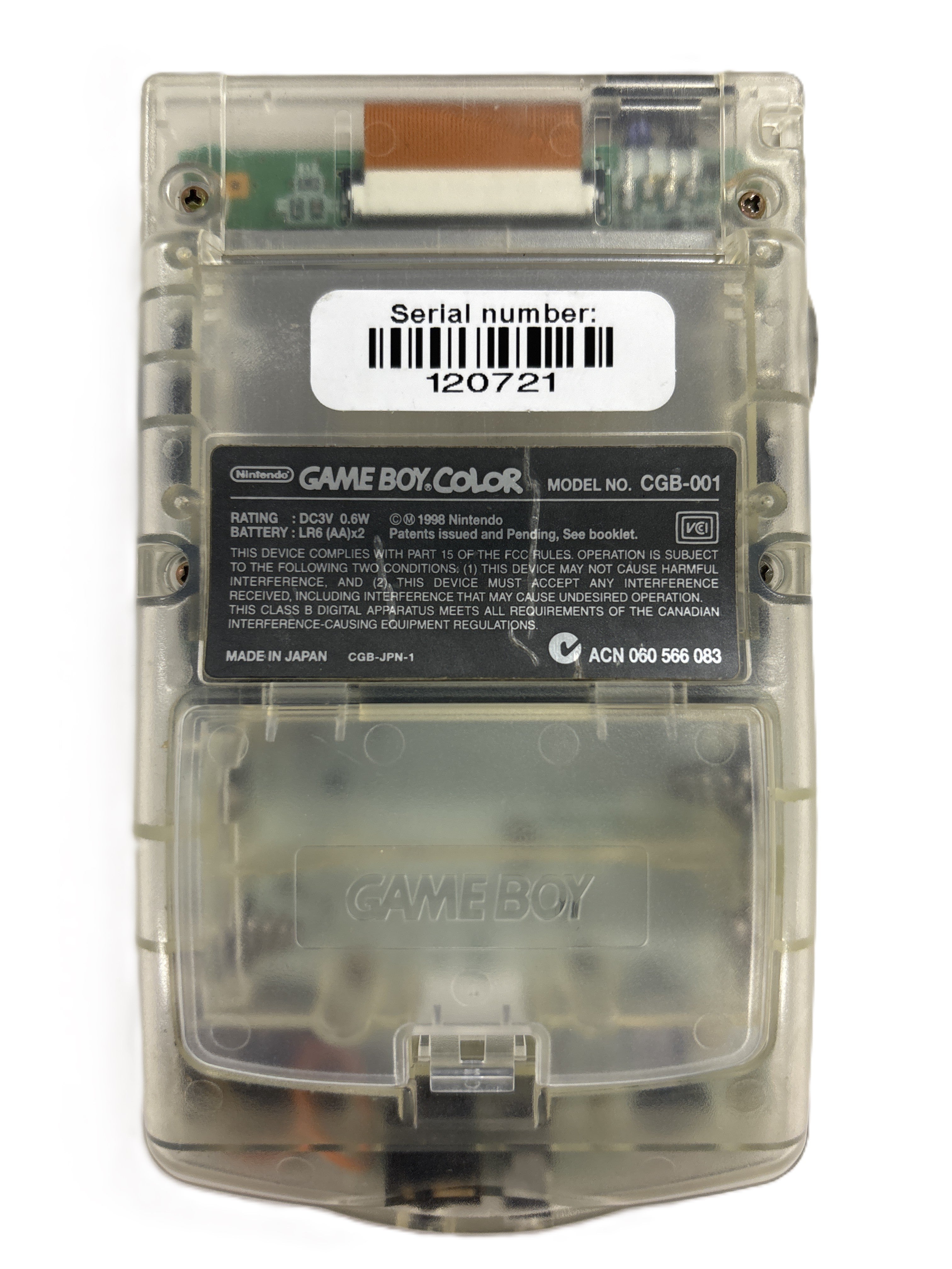 Game Boy Color - Clear [Japan] - Video Game System - Used - CaveGamers - Image 3