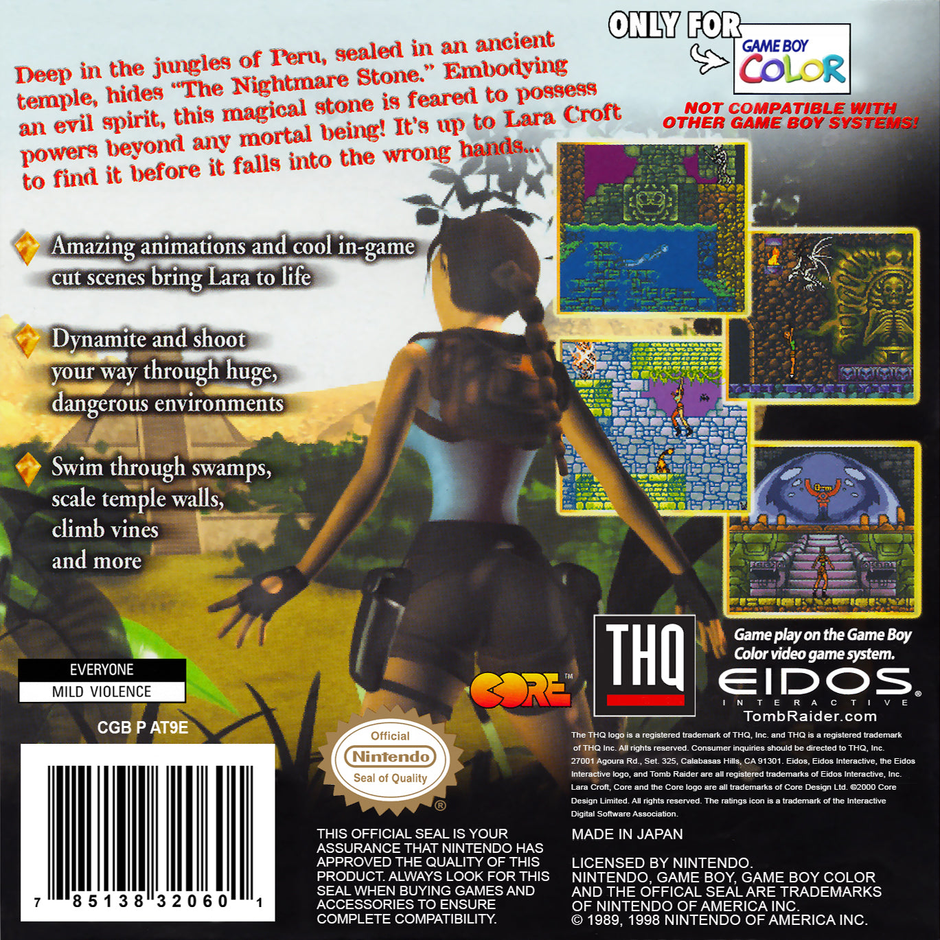 Tomb Raider Game Boy Color - Video Game - Used - CaveGamers - Image 2