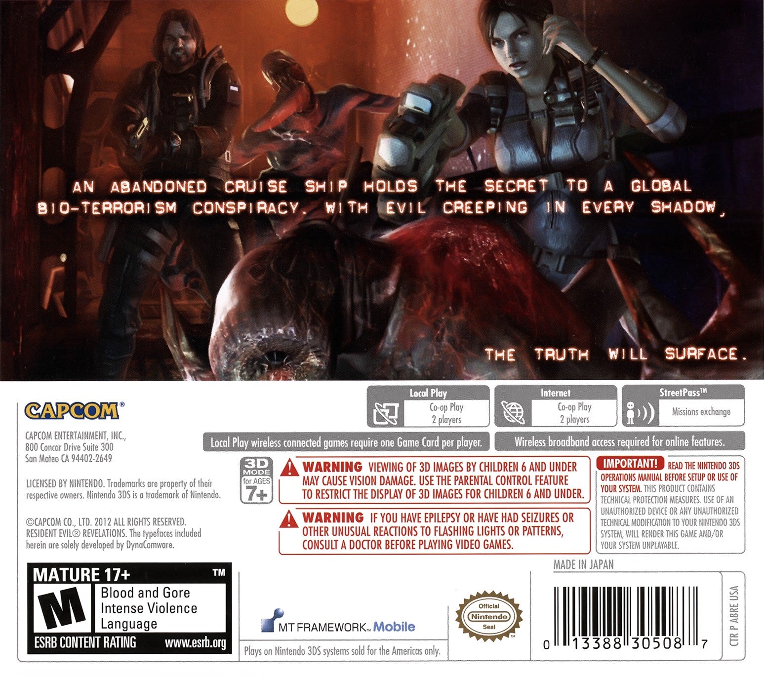 Resident Evil: Revelations 3DS - Video Game - Used - CaveGamers - Image 2