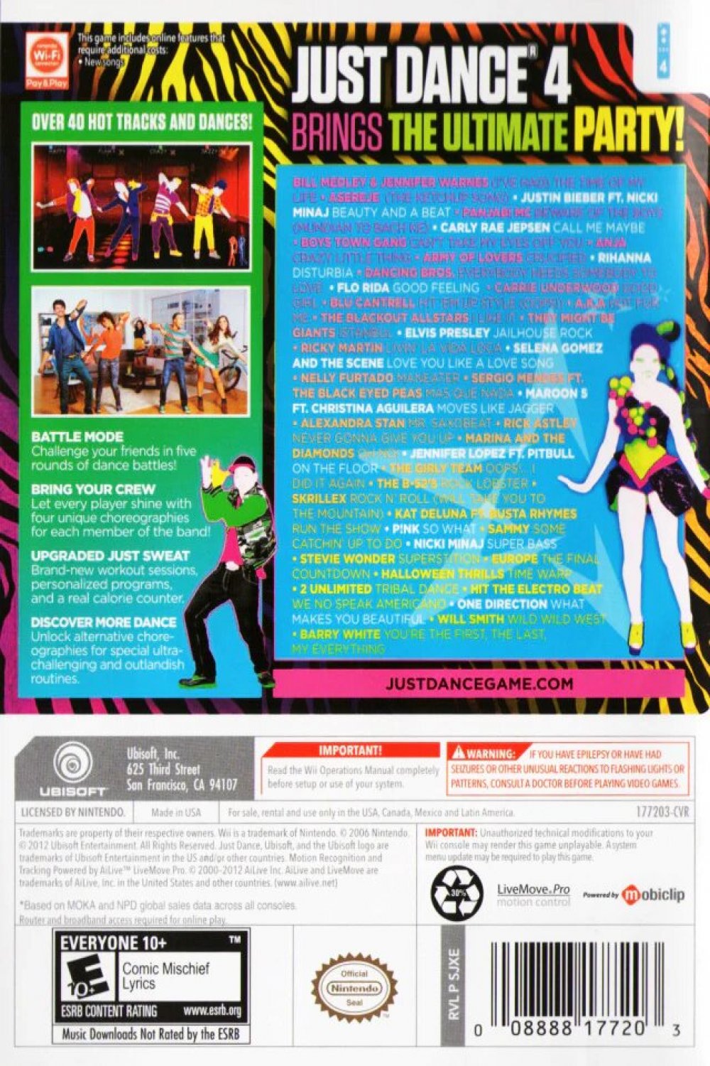 Just Dance 4 Wii - Video Game - Used - CaveGamers - Image 2