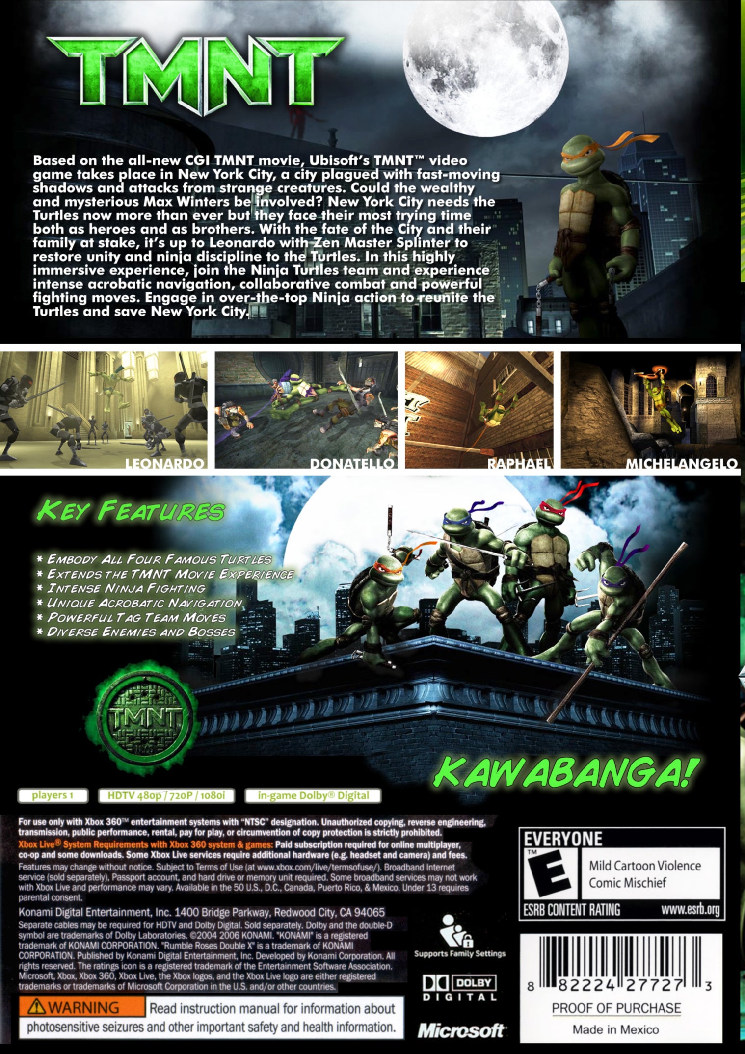 TMNT Xbox 360 - Video Game - Used - CaveGamers - Image 2