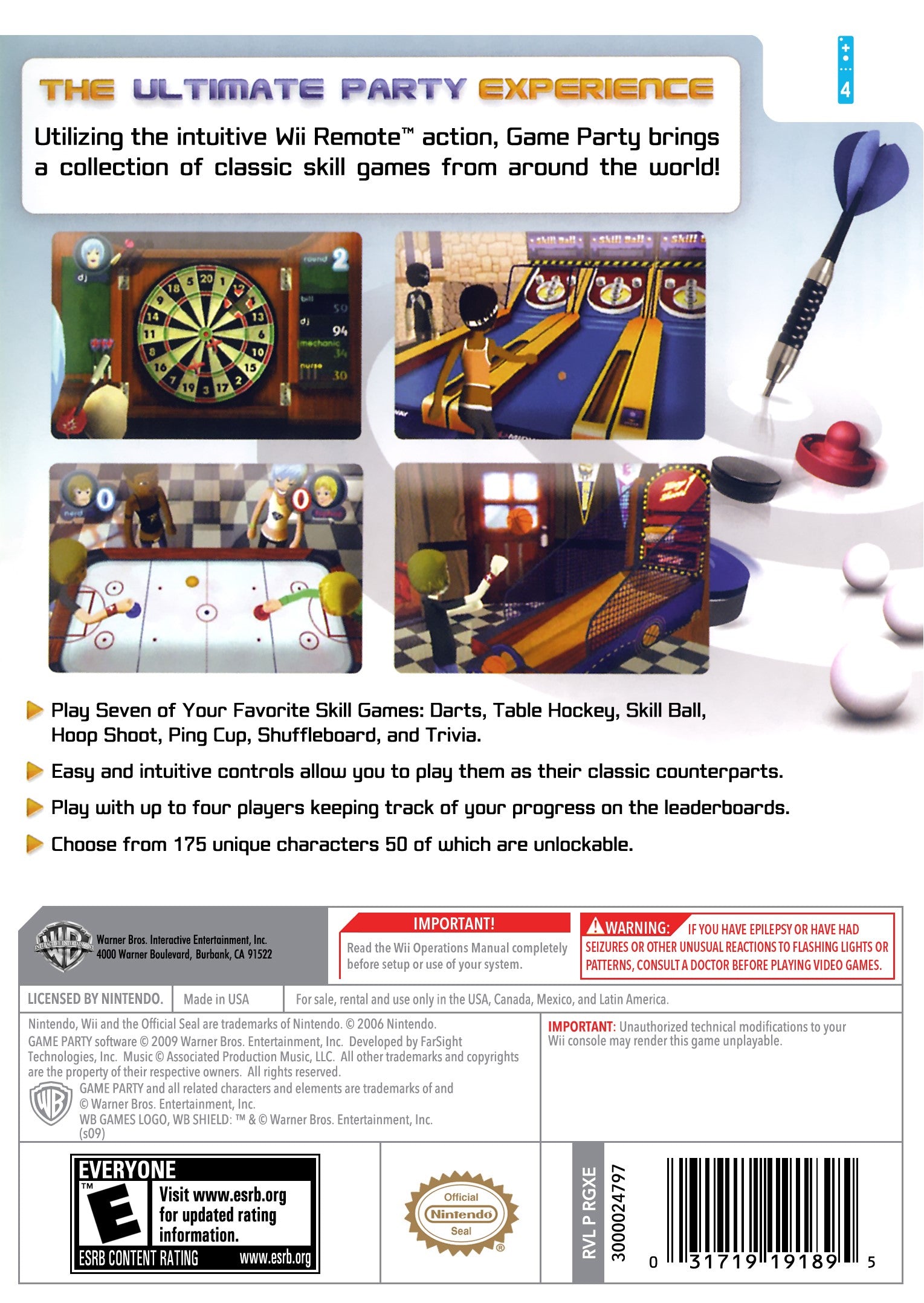 Game Party Wii - Video Game - Used - CaveGamers - Image 2