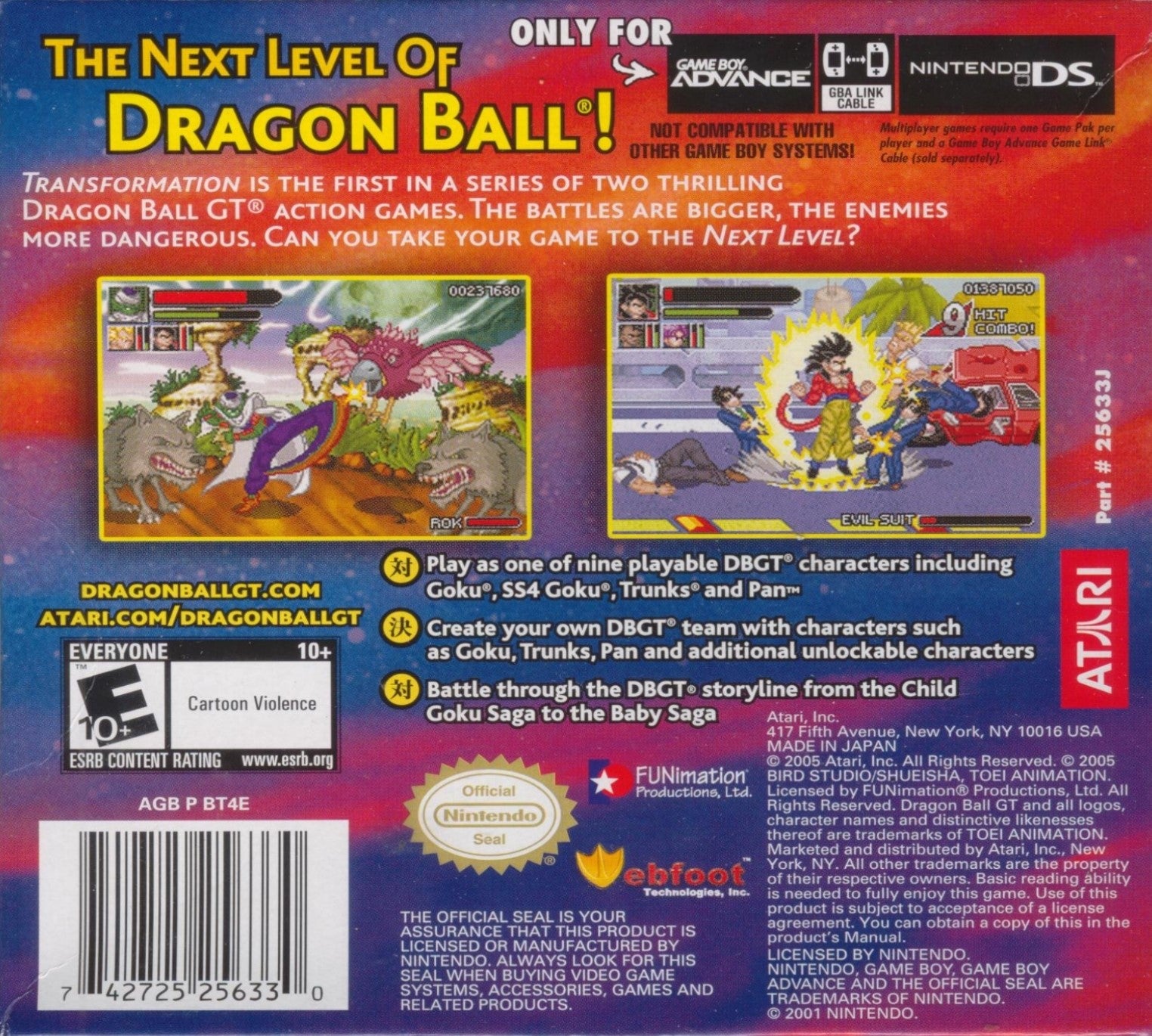 Dragonball GT: Transformation Game Boy Advance - Video Game - Used - CaveGamers - Image 2