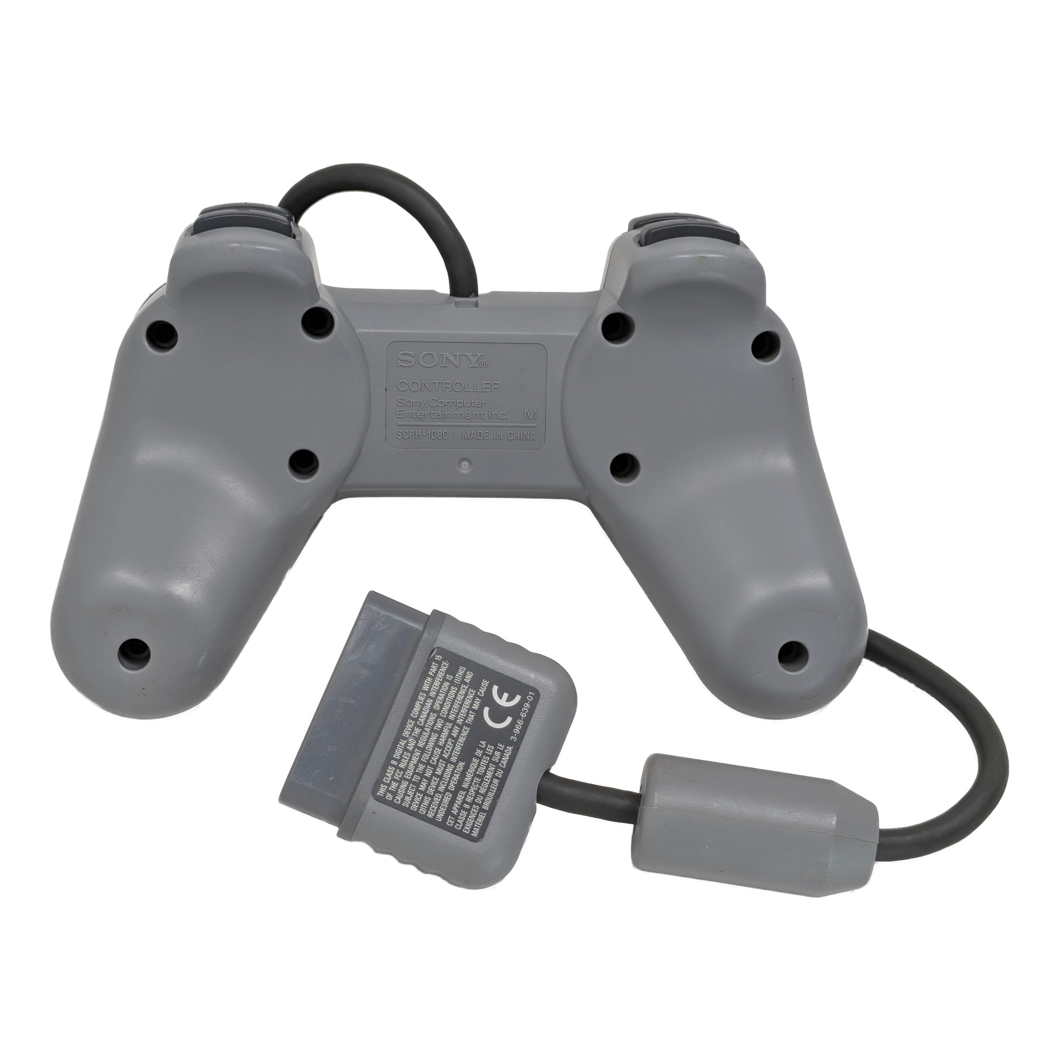 Playstation Controller (Non-Dualshock) - Gray - Video Game Accessory - Used - CaveGamers - Image 2