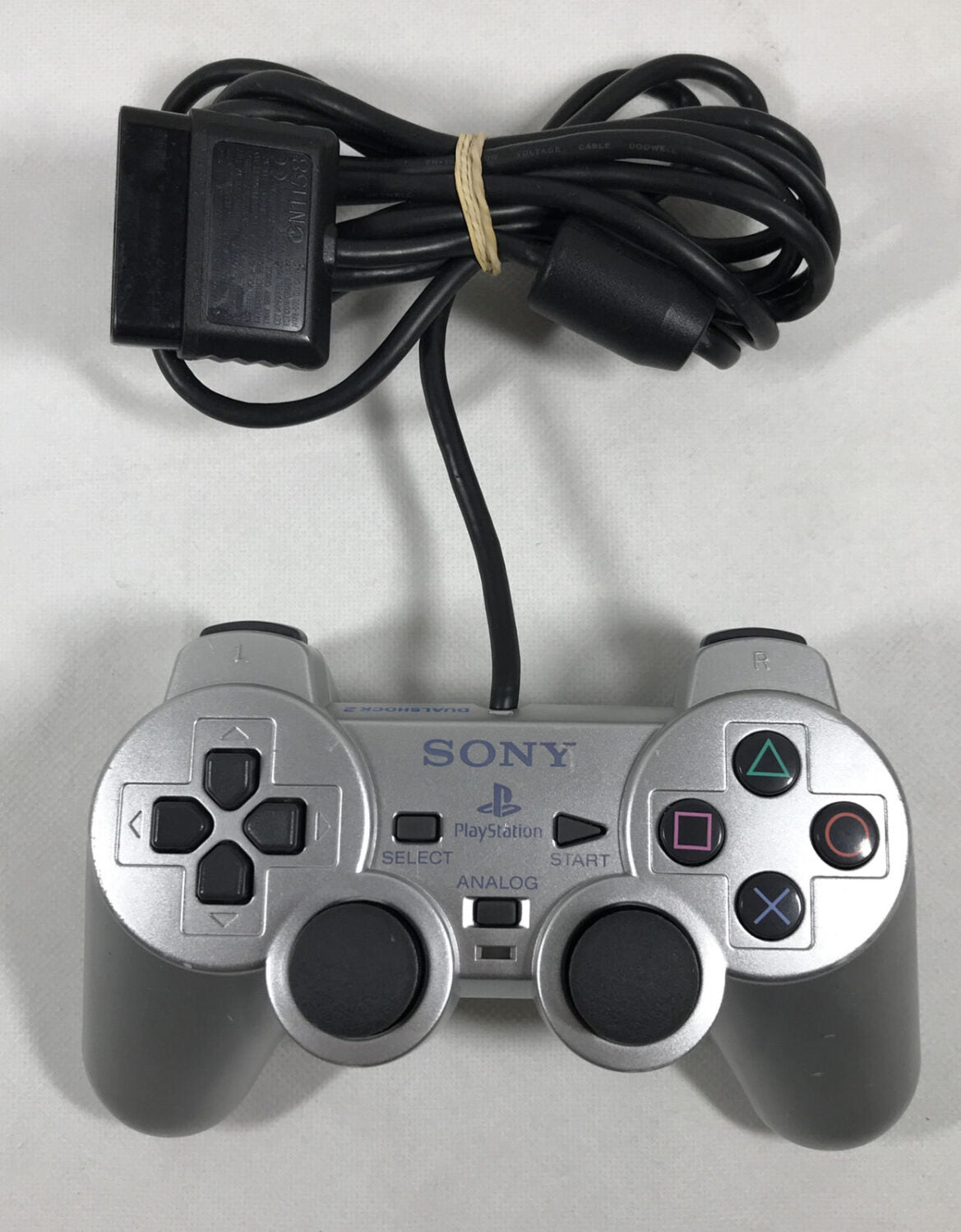 Playstation 2 Dualshock 2 Controller - Silver PS2 - Video Game Accessory - Used - CaveGamers
