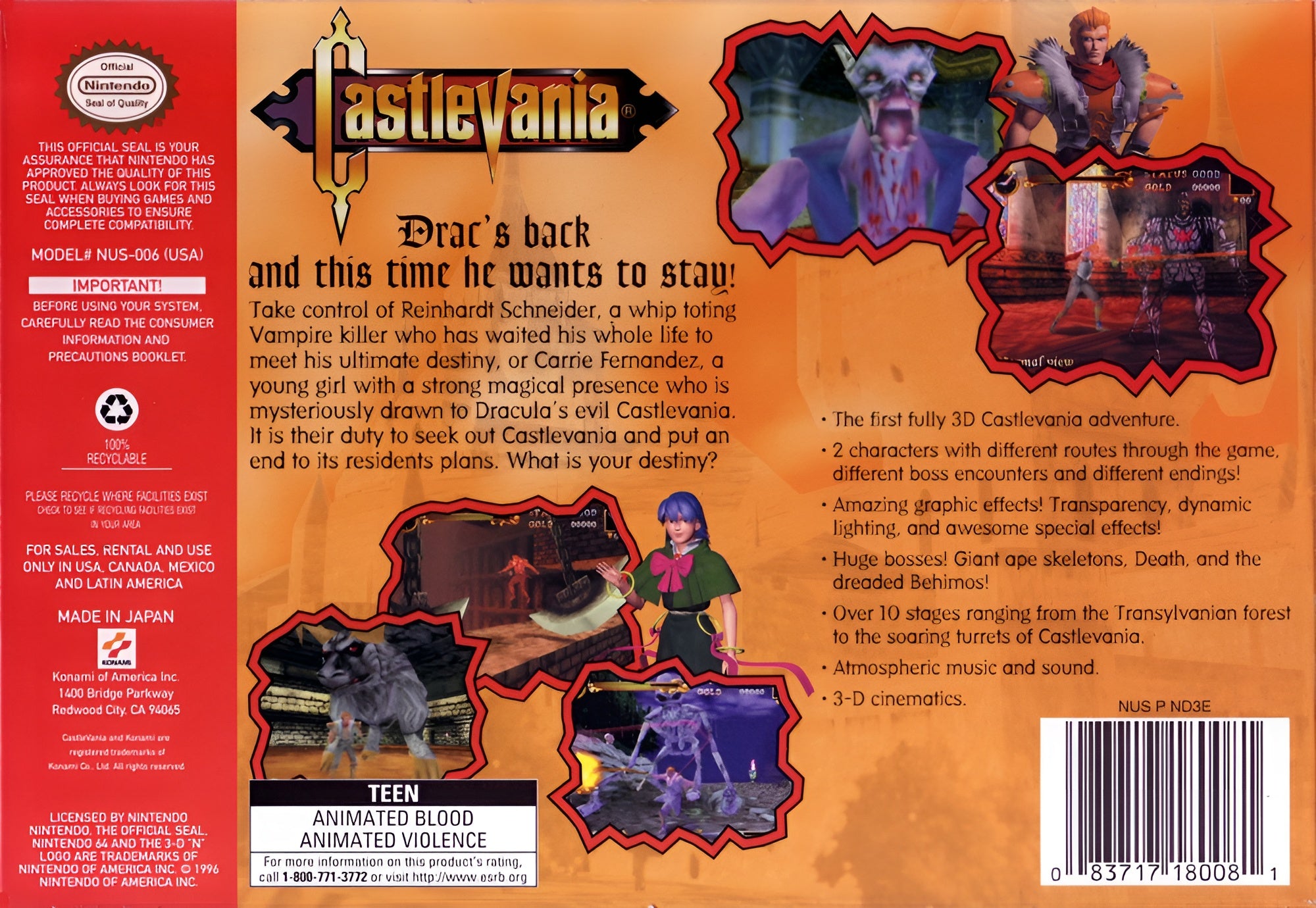 Castlevania 64 N64 - Video Game - Used - CaveGamers - Image 2