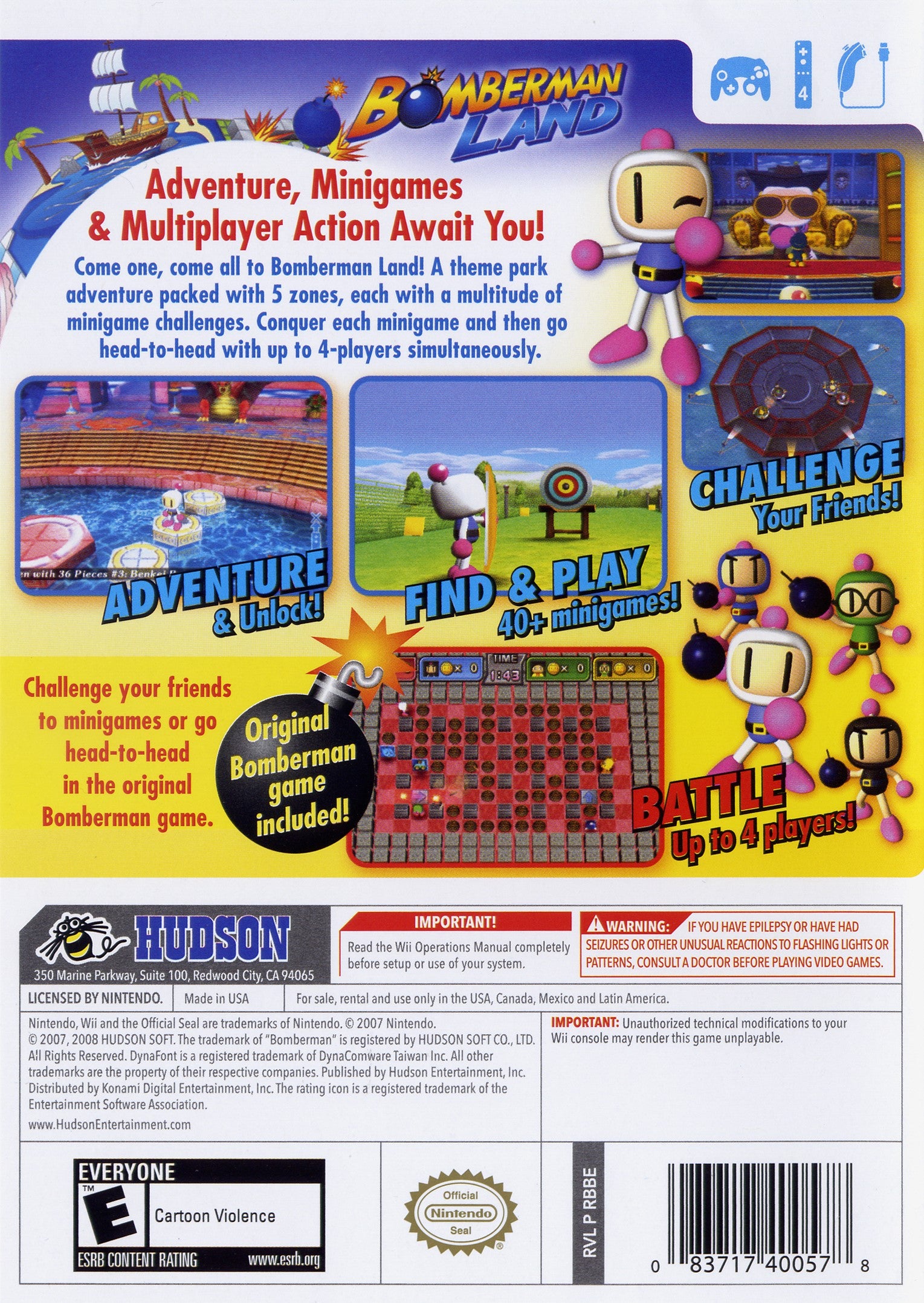 Bomberman Land Wii - Video Game - Used - CaveGamers - Image 2