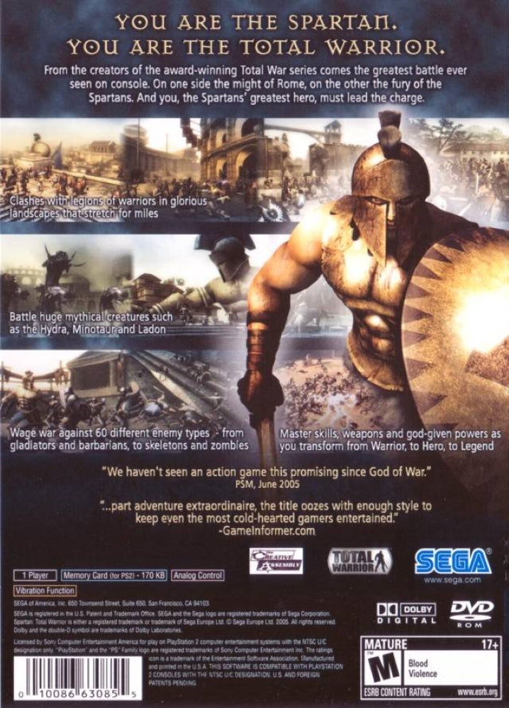Spartan: Total Warrior PS2 - Video Game - Used - CaveGamers - Image 2