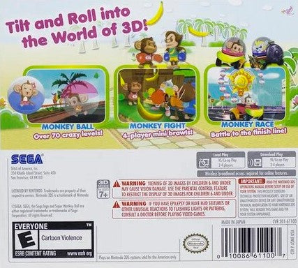 Super Monkey Ball 3D 3DS - Video Game - Used - CaveGamers - Image 2