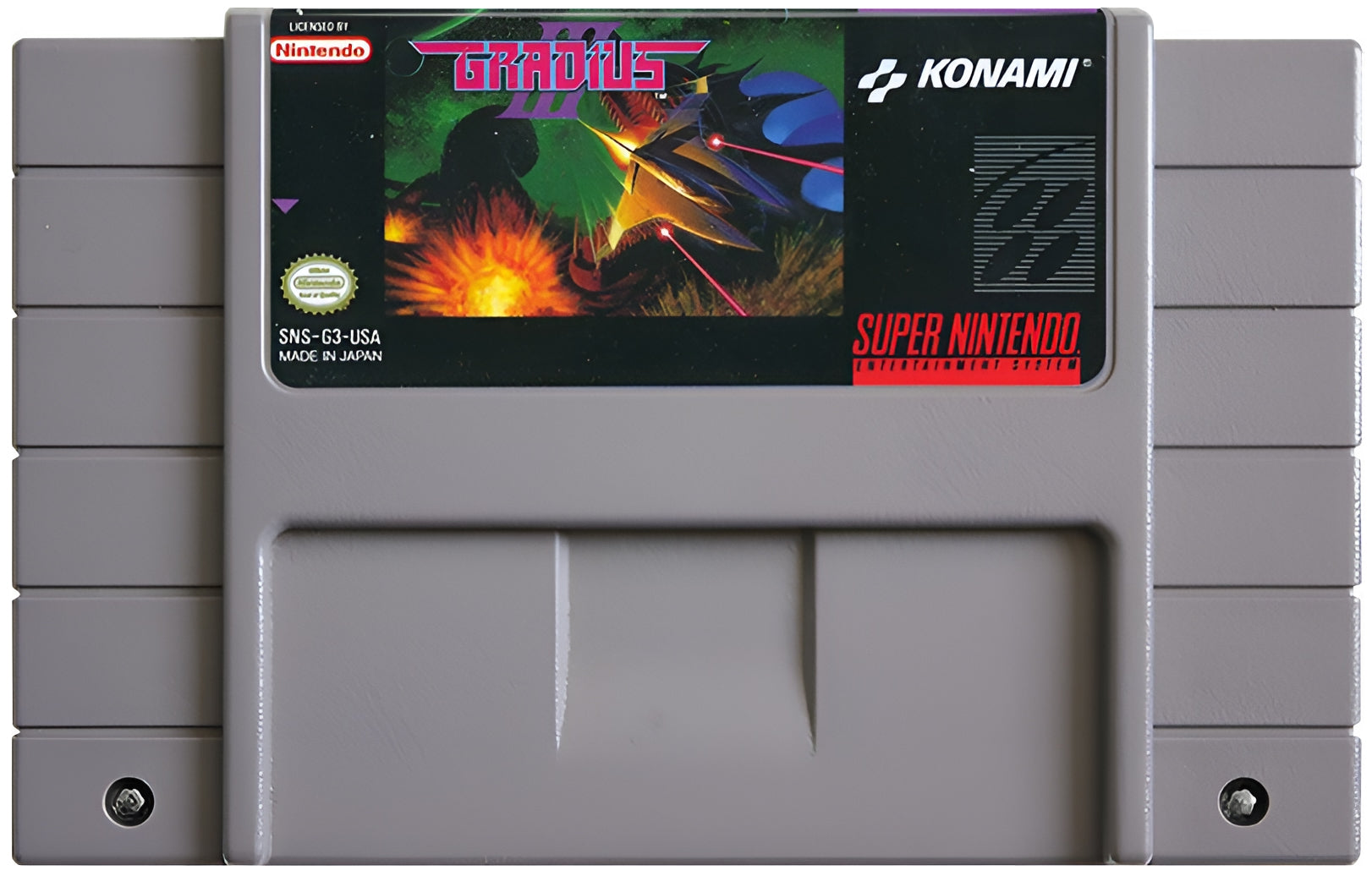 Gradius III SNES - Video Game - Used - CaveGamers - Image 3