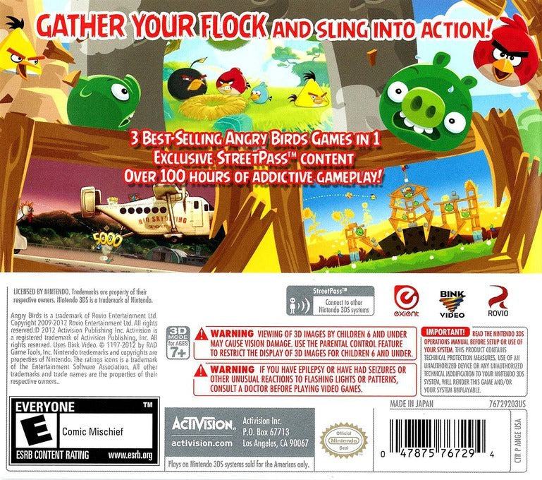Angry Birds Trilogy 3DS - Video Game - Used - CaveGamers - Image 2