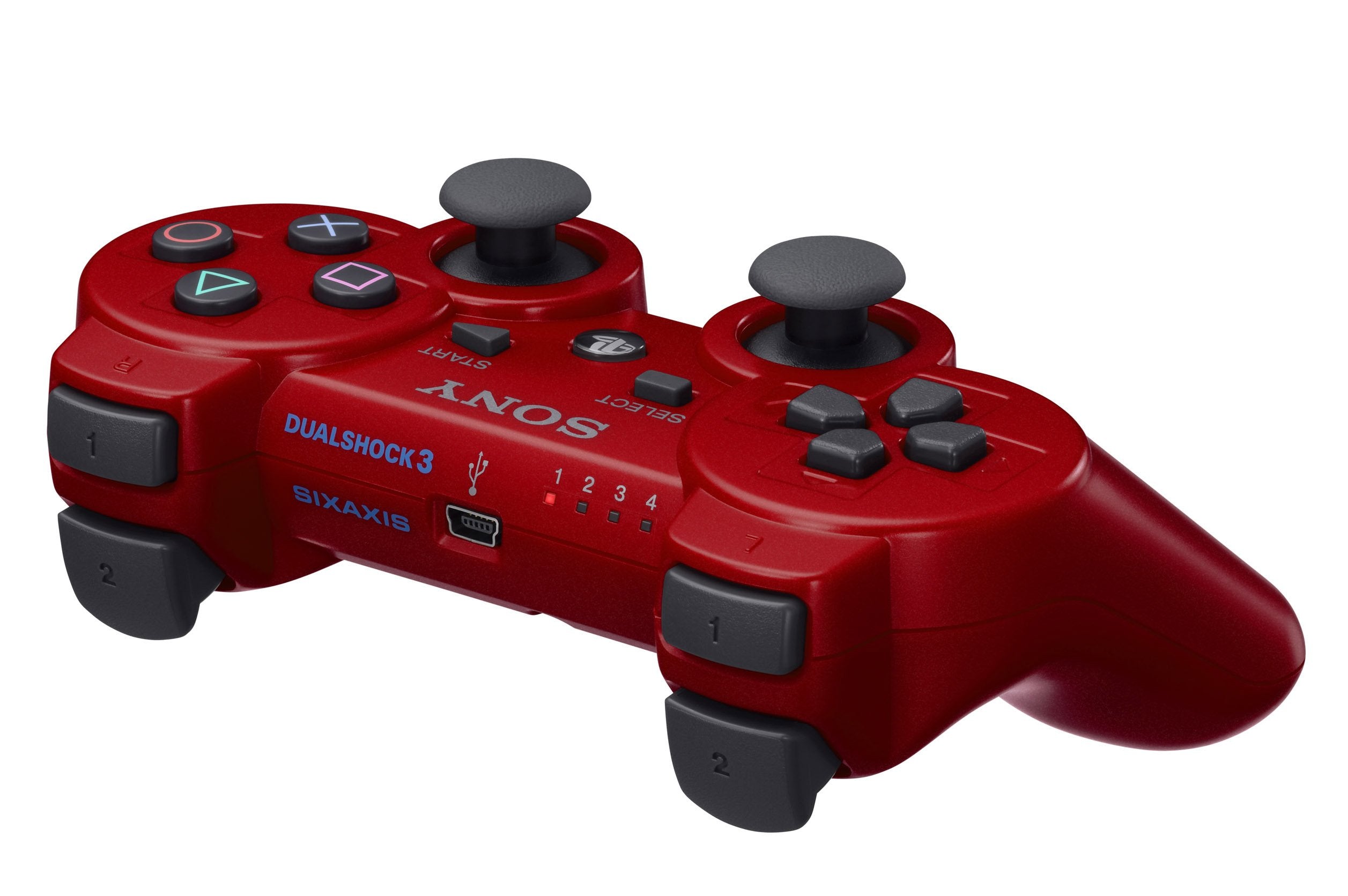 PlayStation 3 Dualshock 3 Wireless Controller - Red PS3 - Video Game Accessory - Used - CaveGamers - Image 2