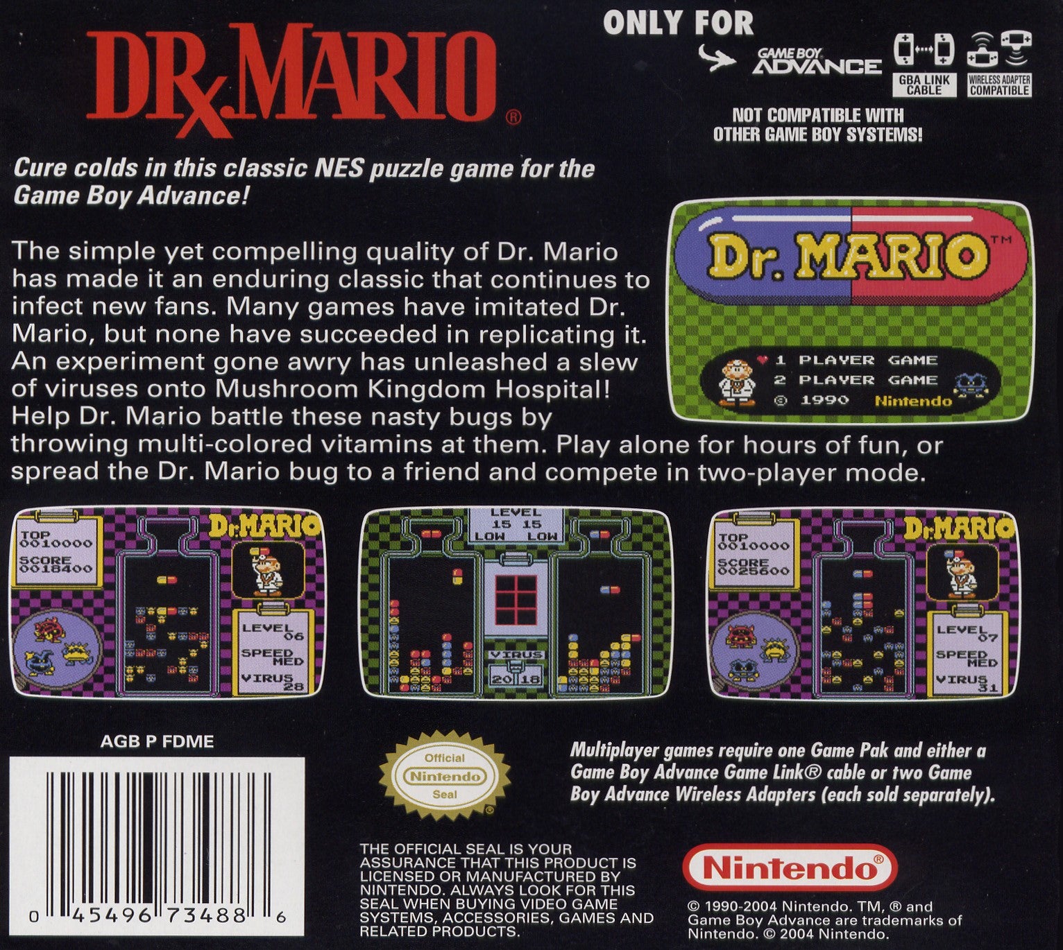 Dr. Mario - Classic NES Series Game Boy Advance - Video Game - Used - CaveGamers - Image 2
