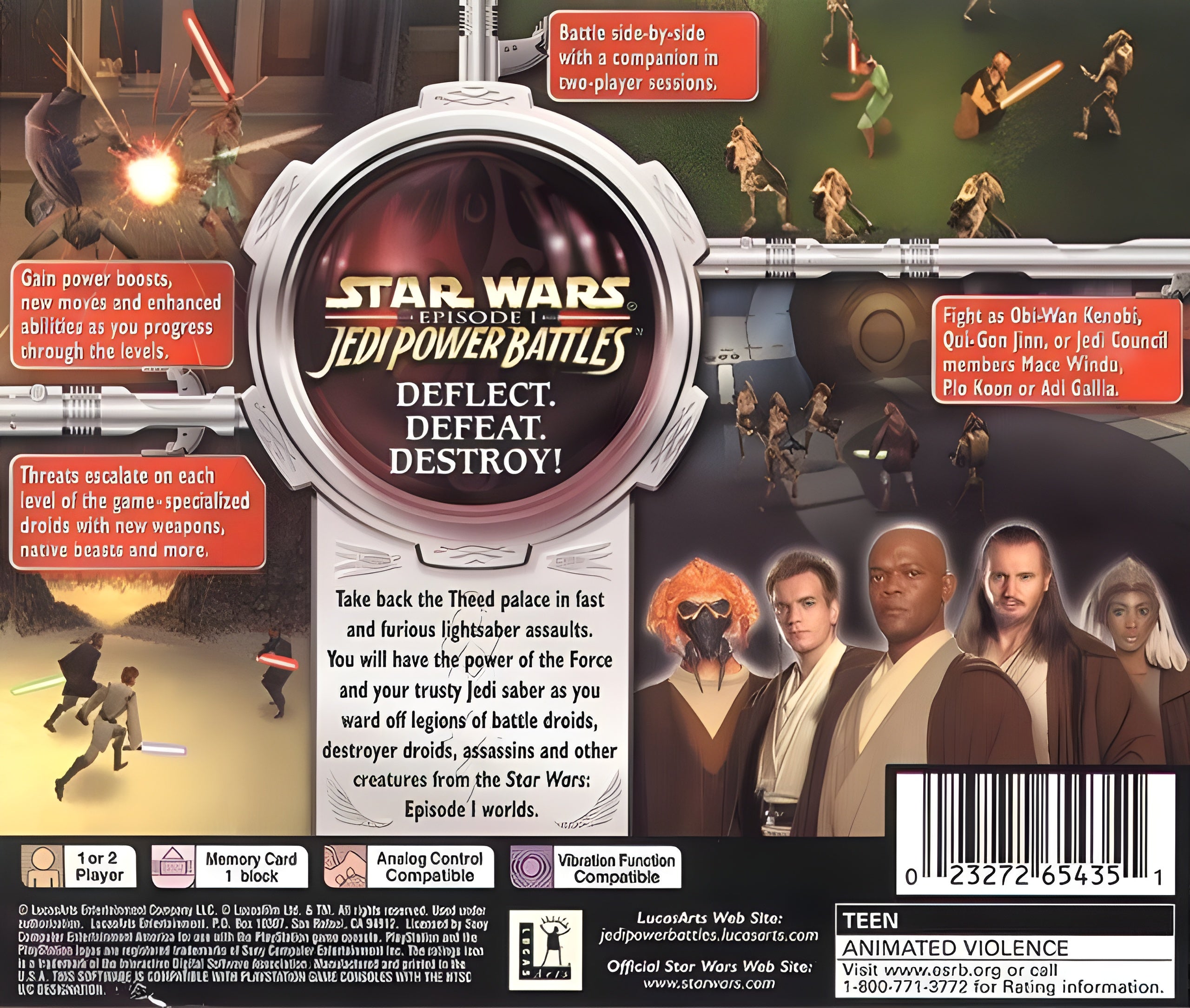 Star Wars Episode I: Jedi Power Battles Playstation - Video Game - Used - CaveGamers - Image 2