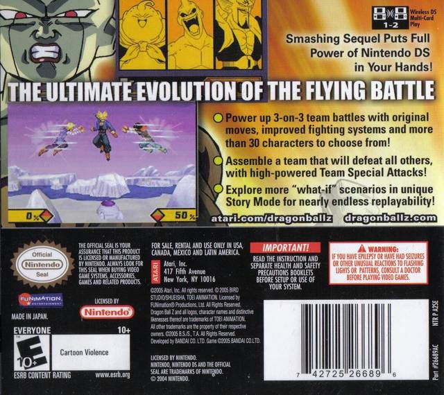 DragonBall Z Supersonic Warriors 2 DS - Video Game - Used - CaveGamers - Image 2
