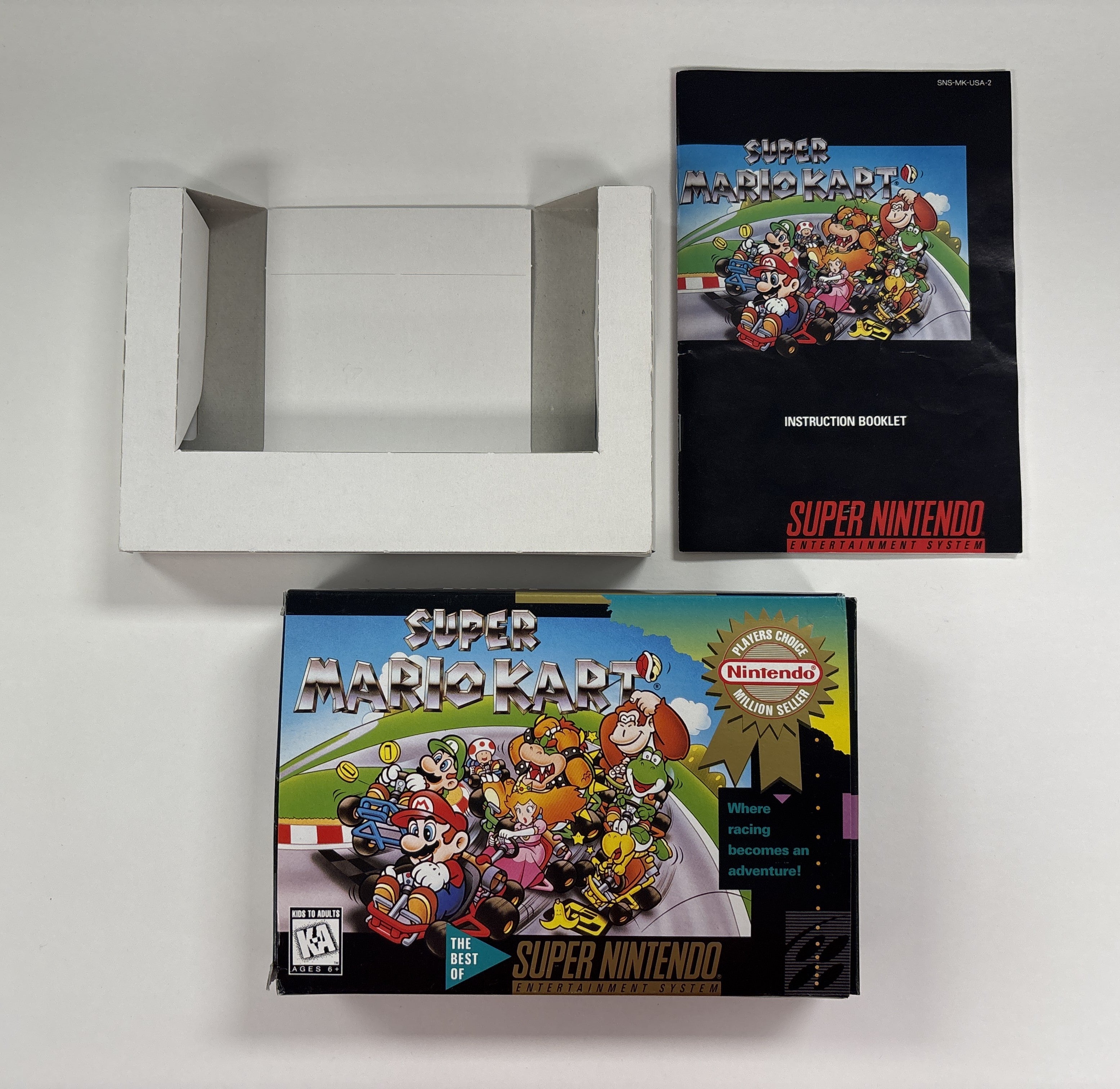 Super Mario Kart - Super Nintendo SNES Box & Manual Only No Game