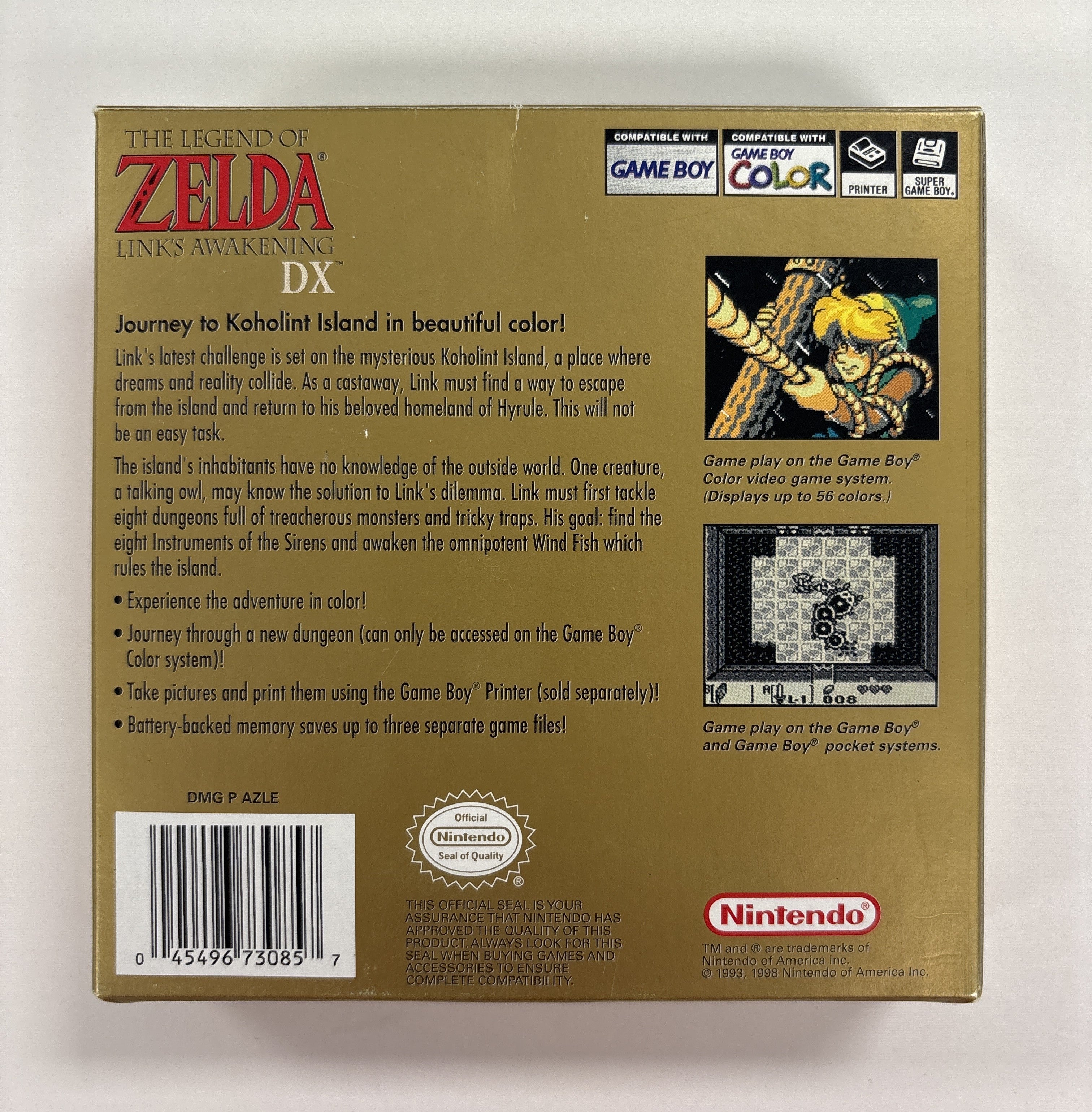 The Legend of Zelda: Link's Awakening DX Nintendo Game Boy Color Box & Manuals Only No Game